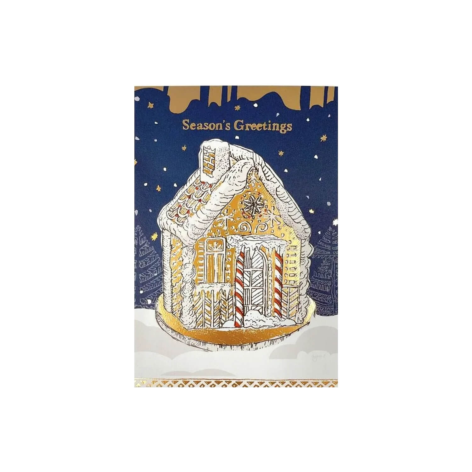 Aya Inoue Christmas Postcard – Gingerbread House