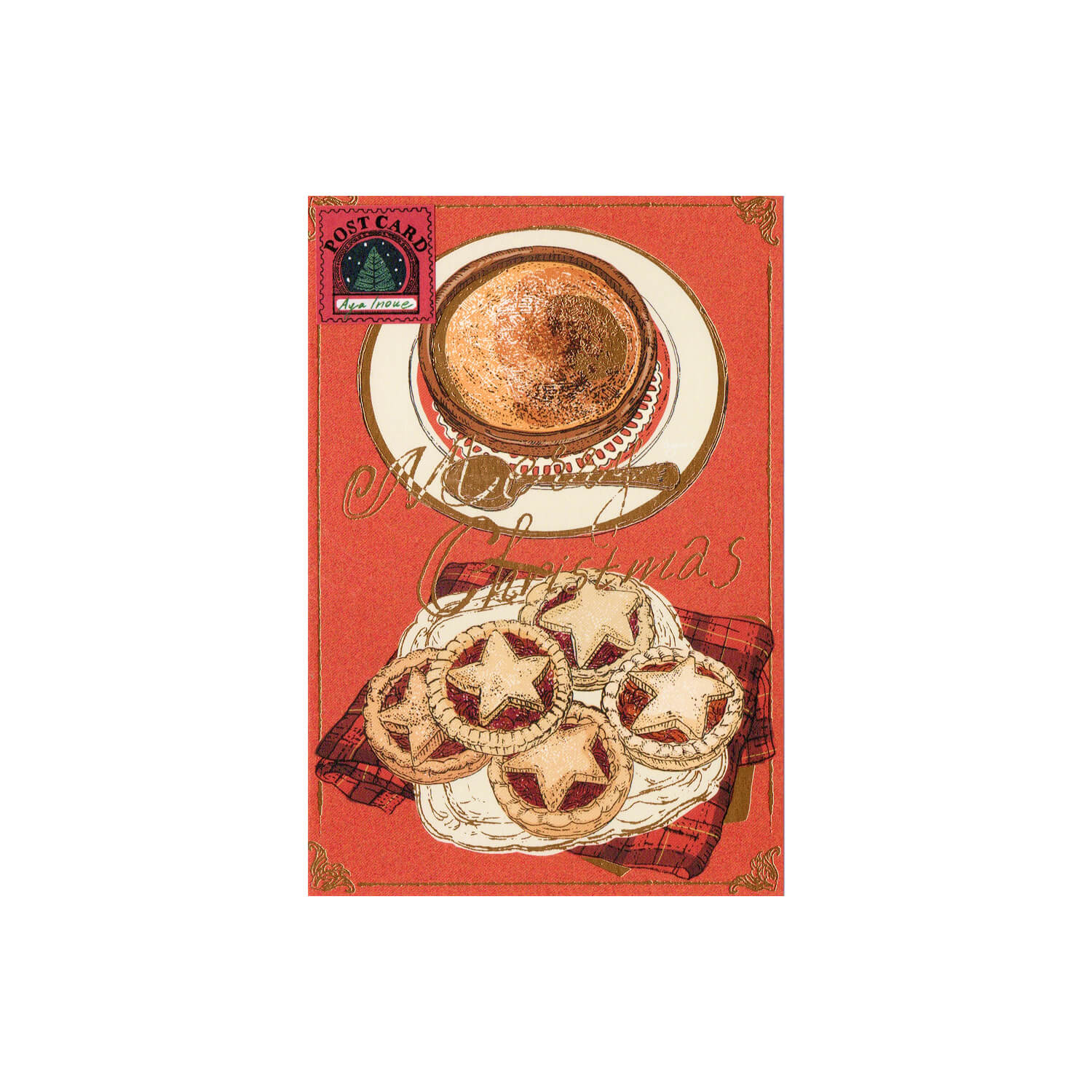 Aya Inoue Christmas Postcard – Mince Pie