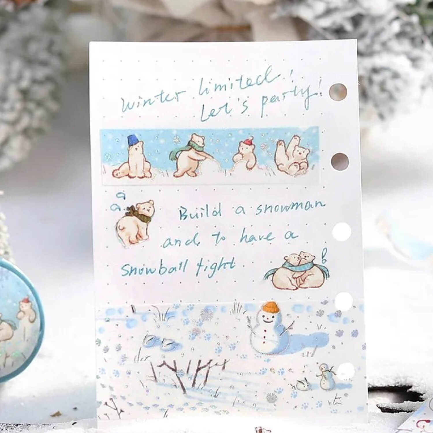 BGM 2024 Winter Limited Masking Tape – Polar Bear