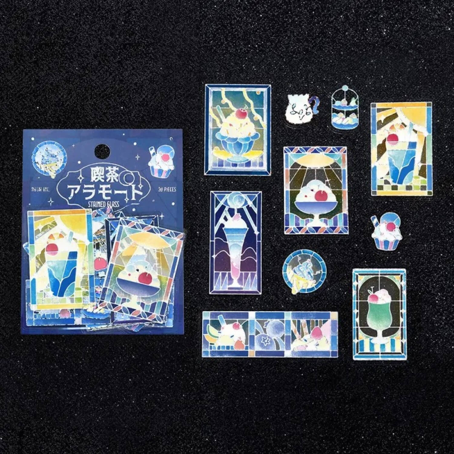 BGM Clear Stickers – Café à la Mode: Stained Glass Series