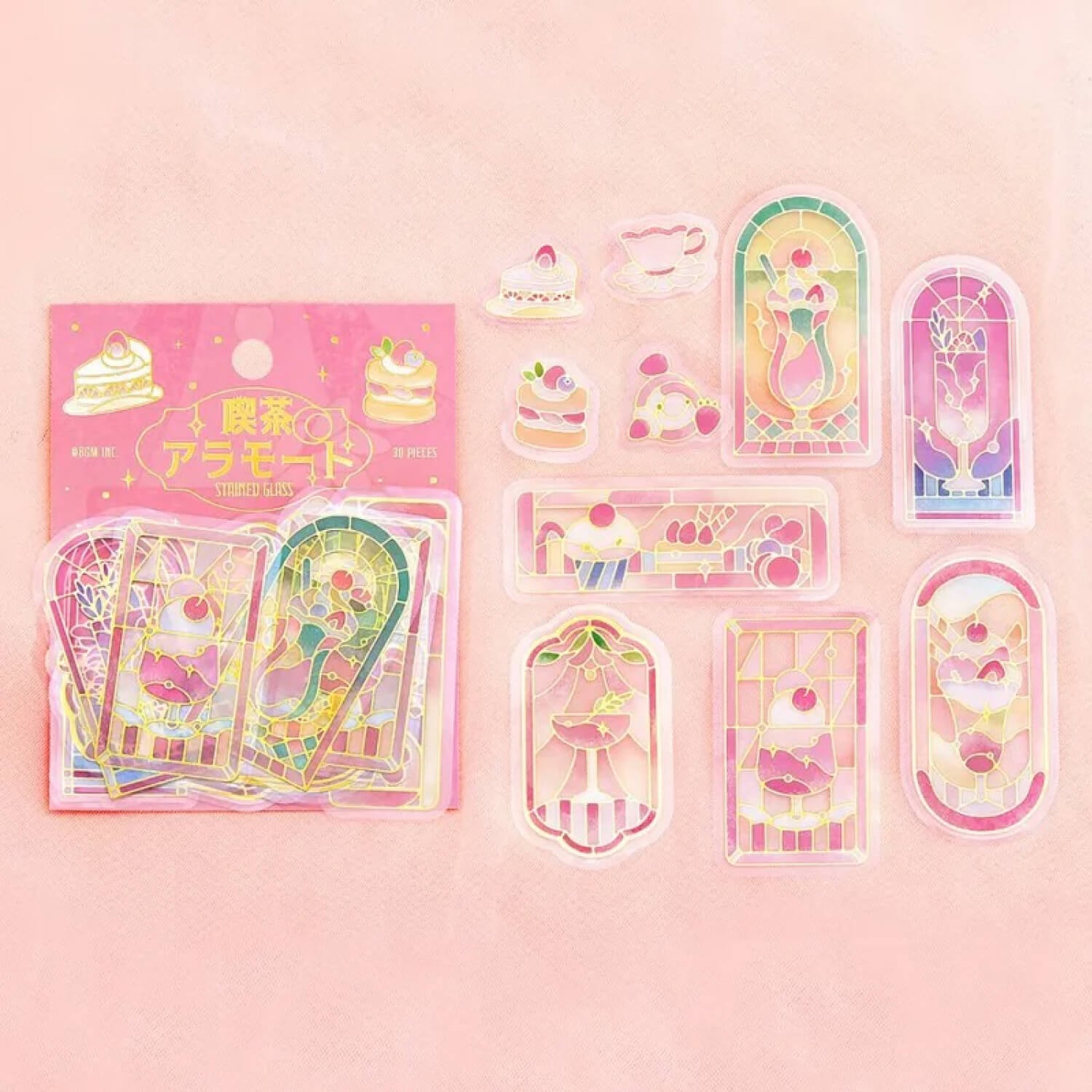 BGM Clear Stickers – Café à la Mode: Stained Glass Series