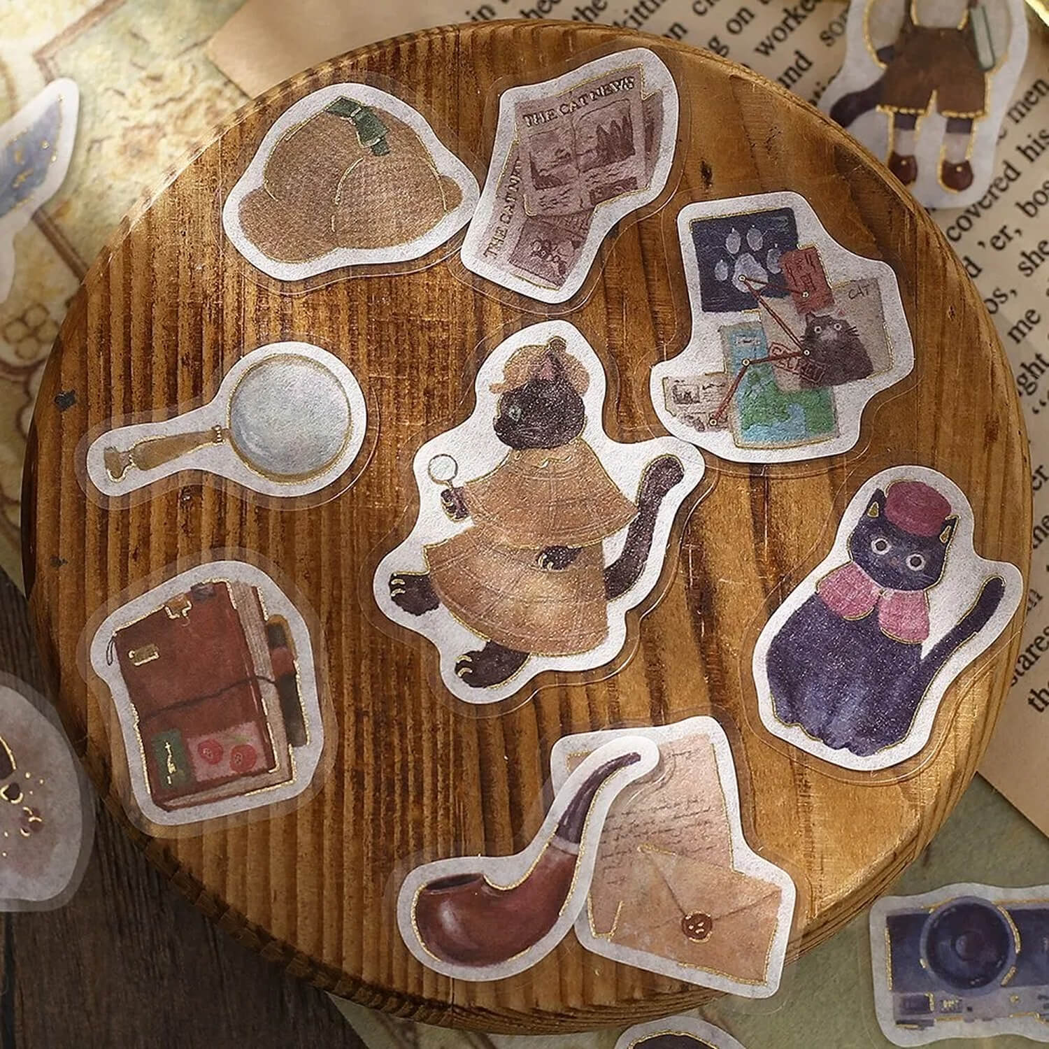 BGM Fantasy Town Flake Stickers – Black Cat Detective
