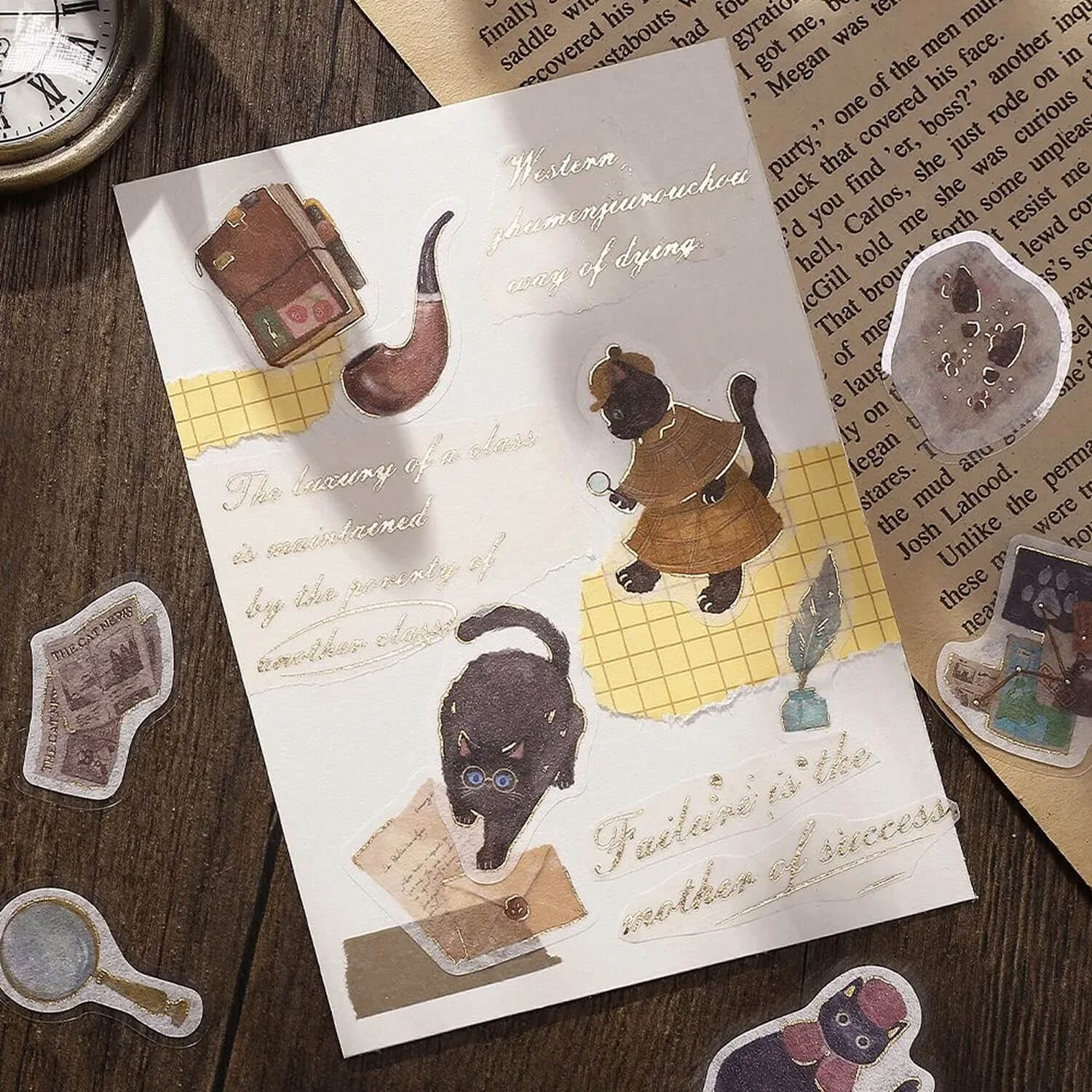 BGM Fantasy Town Flake Stickers – Black Cat Detective