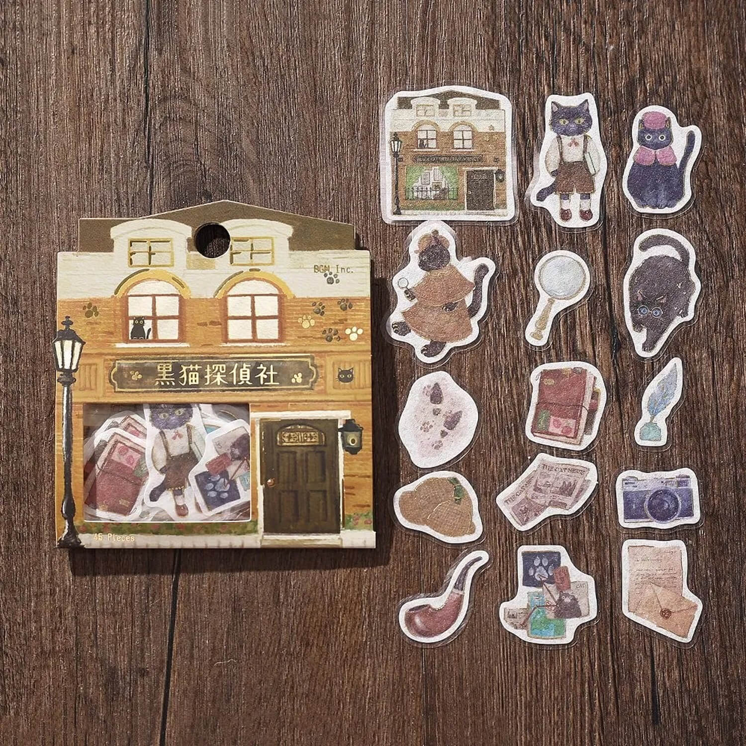 BGM Fantasy Town Flake Stickers – Black Cat Detective