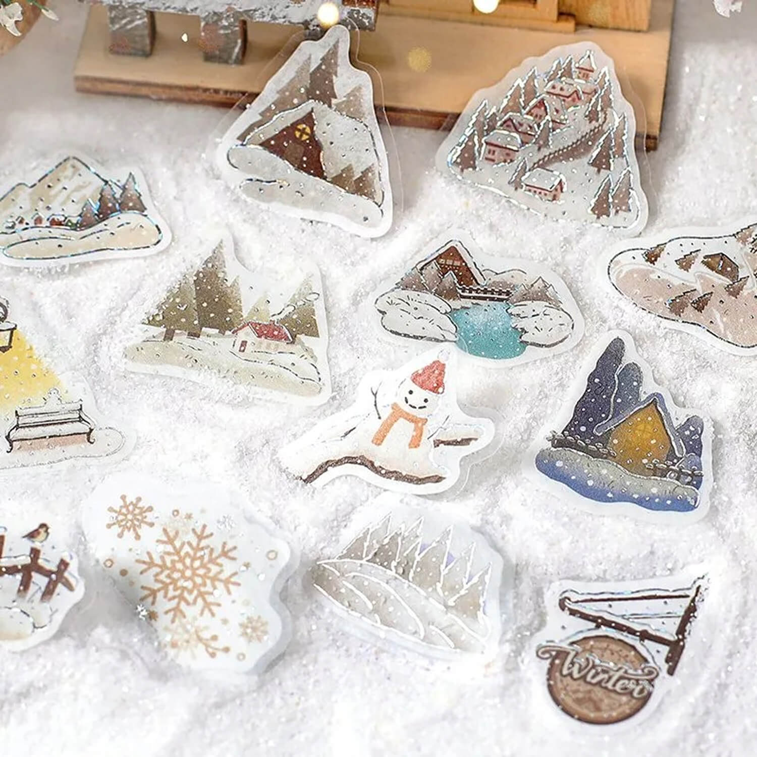 BGM Flake Stickers – Snowy Town