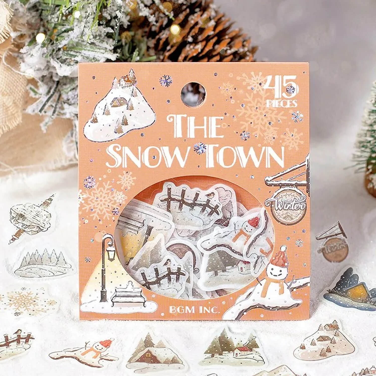 BGM Flake Stickers – Snowy Town