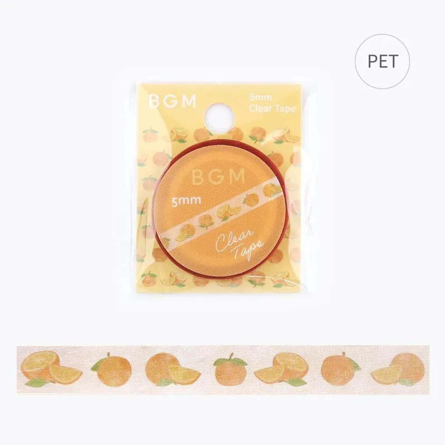 BGM Foil Clear Tape – Life 5mm - Tangerine