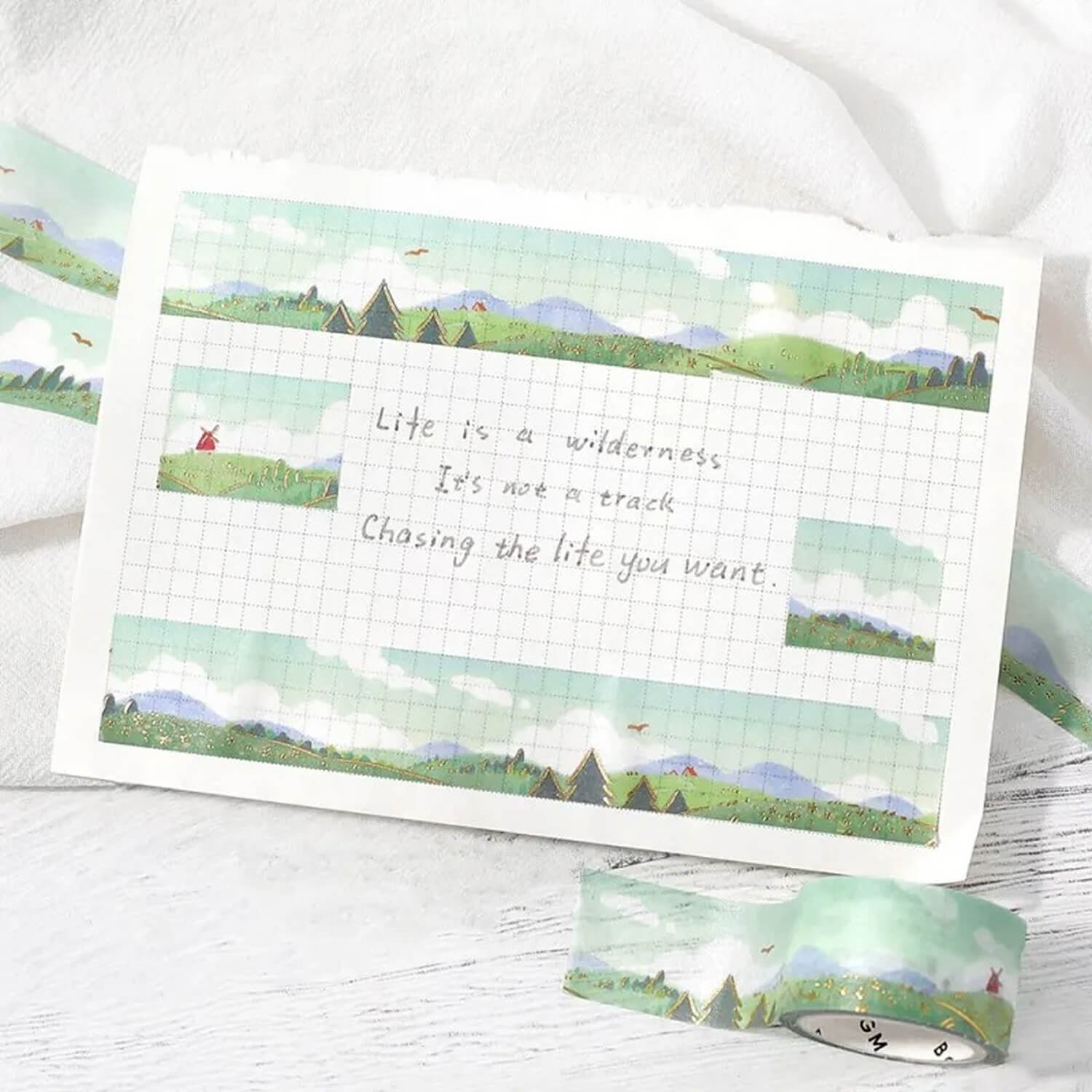 BGM Foil Washi Tape – Dreamscape - Meadow