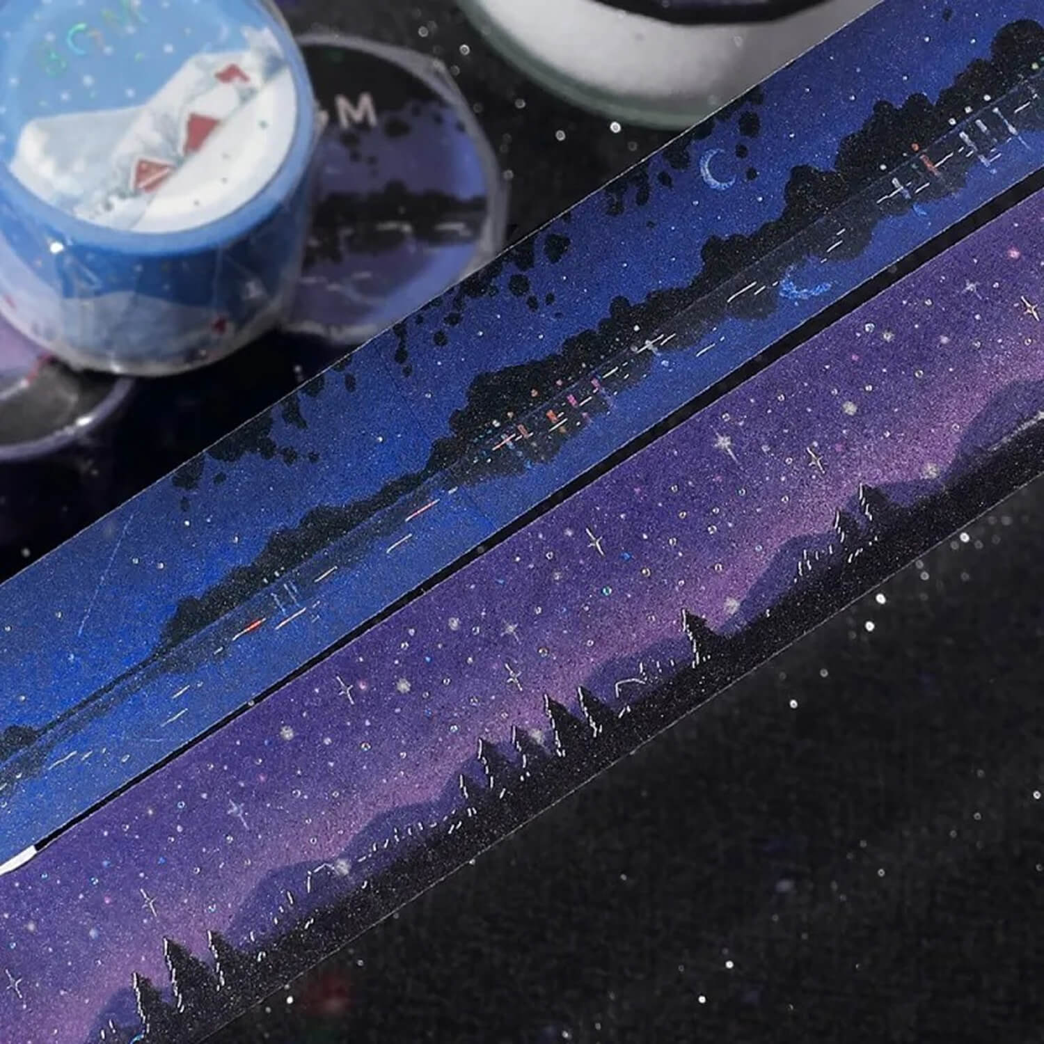 BGM Foil Washi Tape – Fantasy Landscape - Starry Sky
