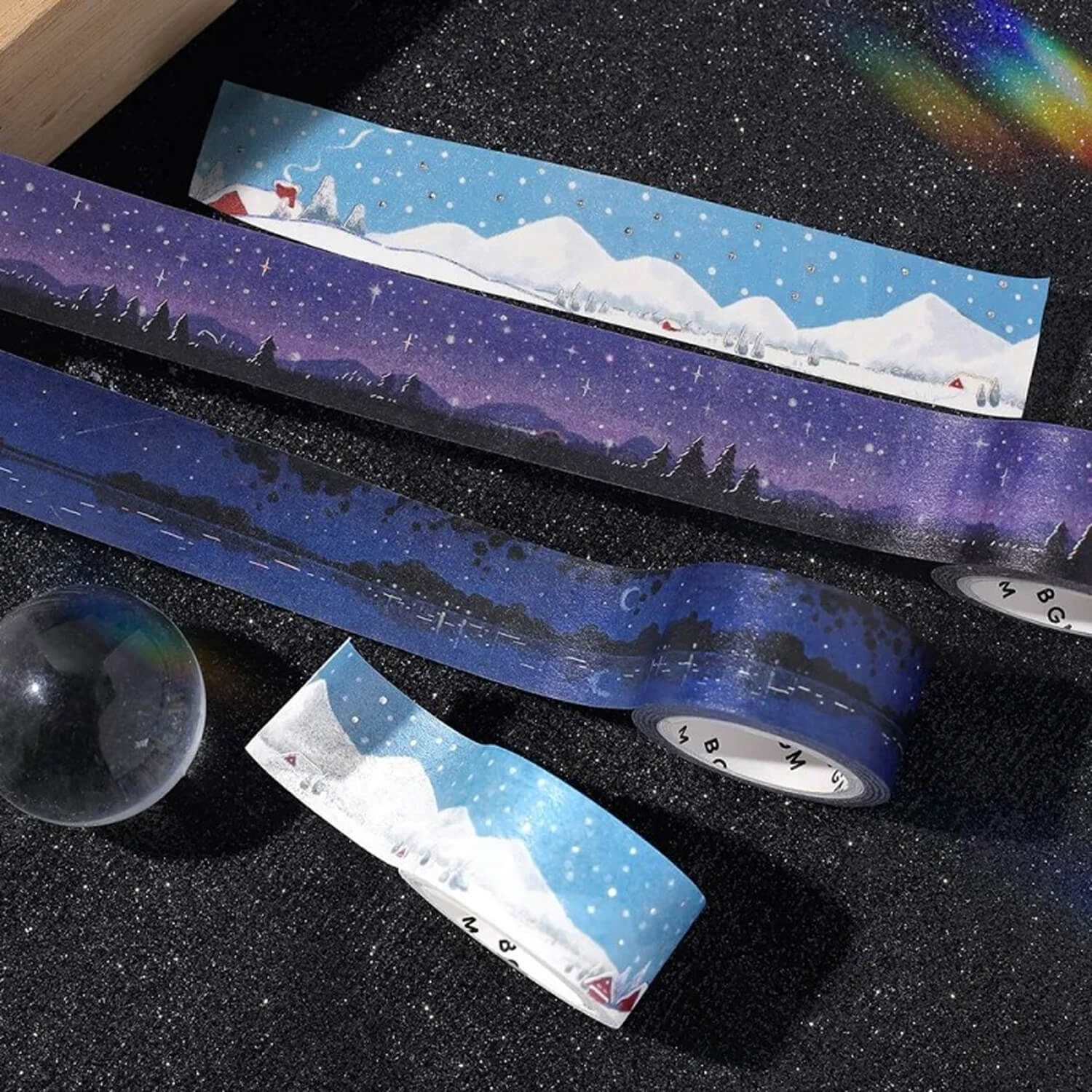 BGM Foil Washi Tape – Fantasy Landscape - Starry Sky