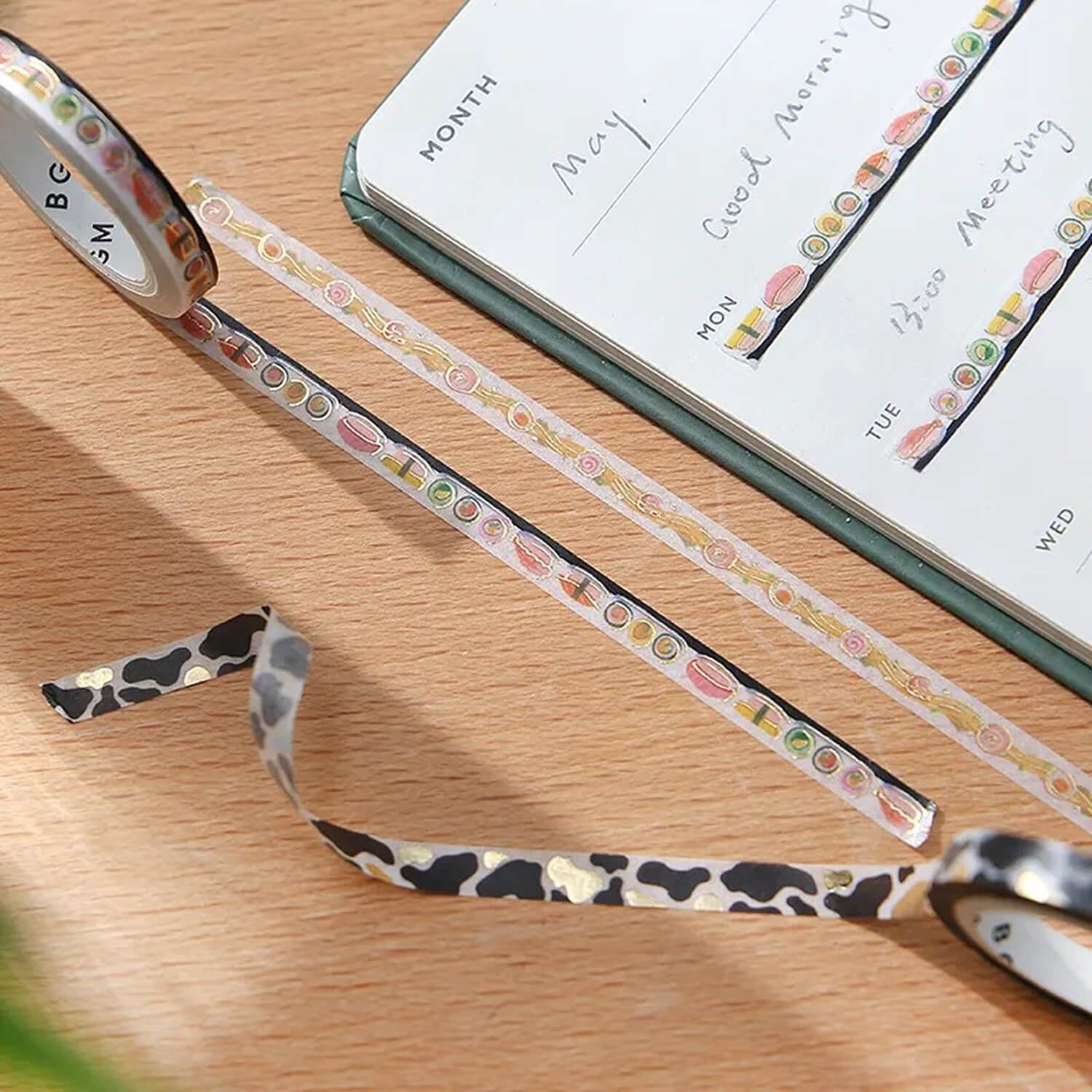 BGM Foil Washi Tape – Life 5mm - Cow Pattern