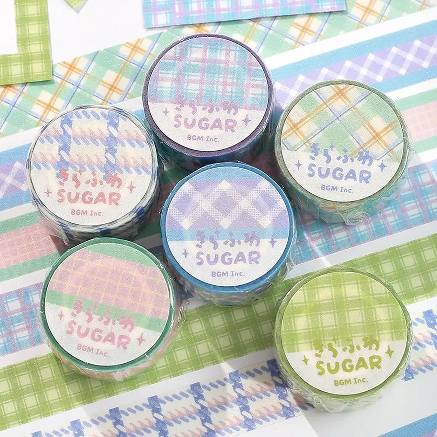 BGM Sparkling Sugar Tape – Blueberry Check
