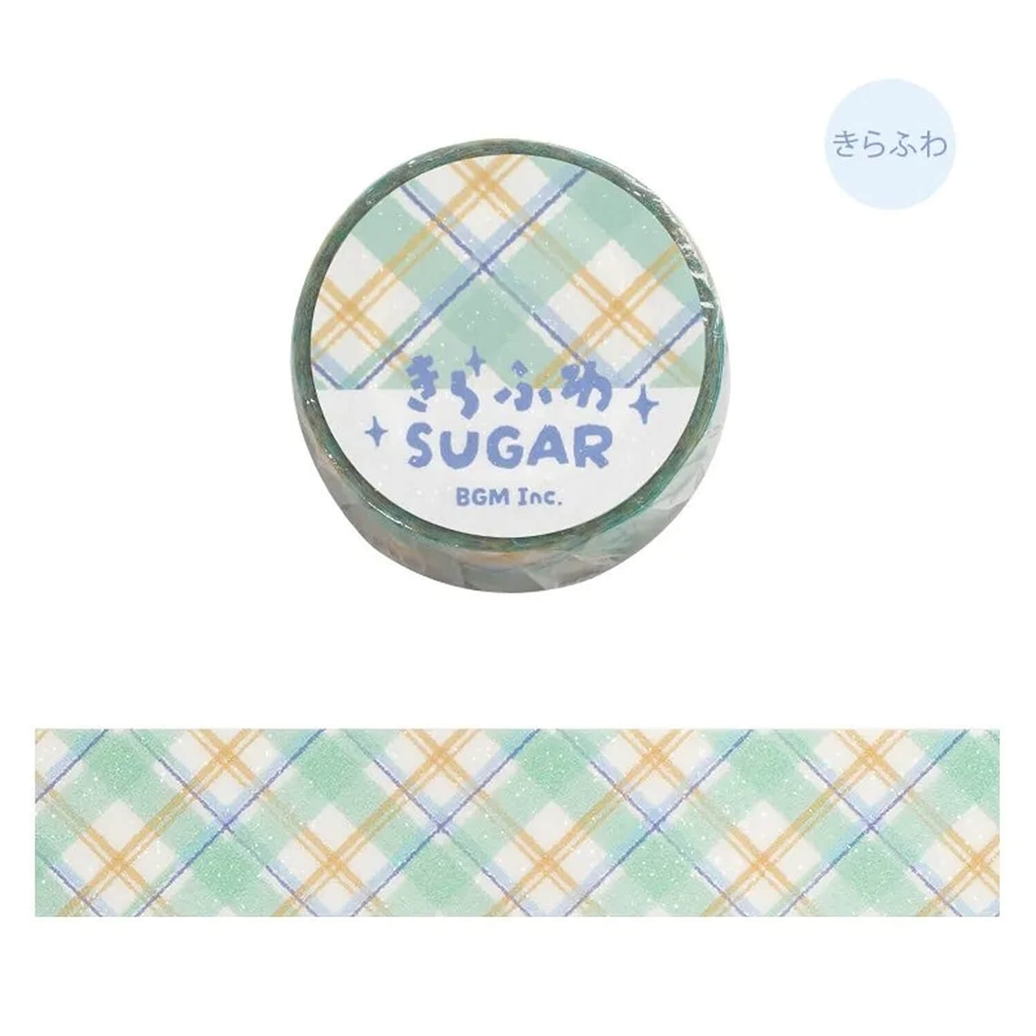 BGM Sparkling Sugar Tape – Mint Latte Check