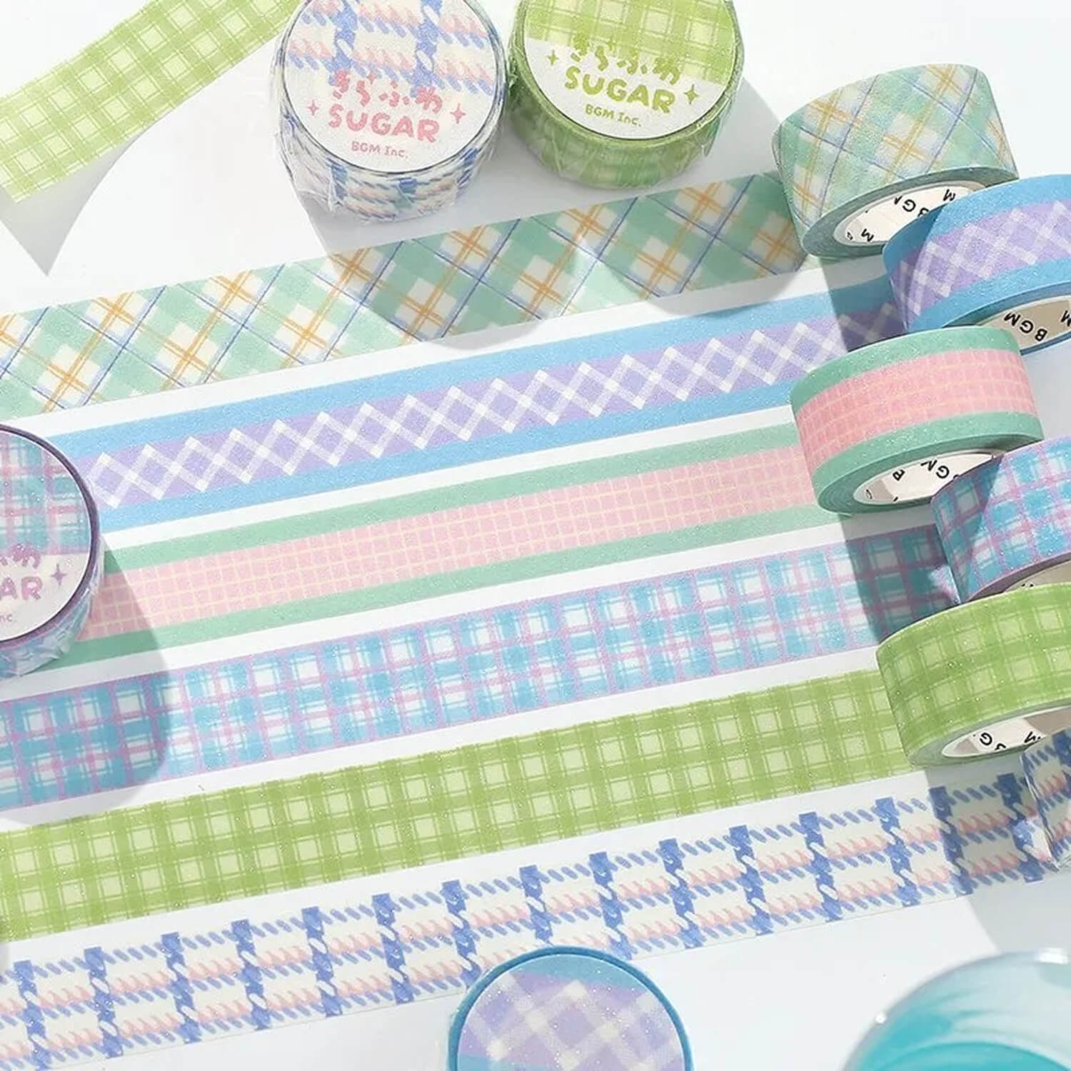 BGM Sparkling Sugar Tape – Mint Latte Check