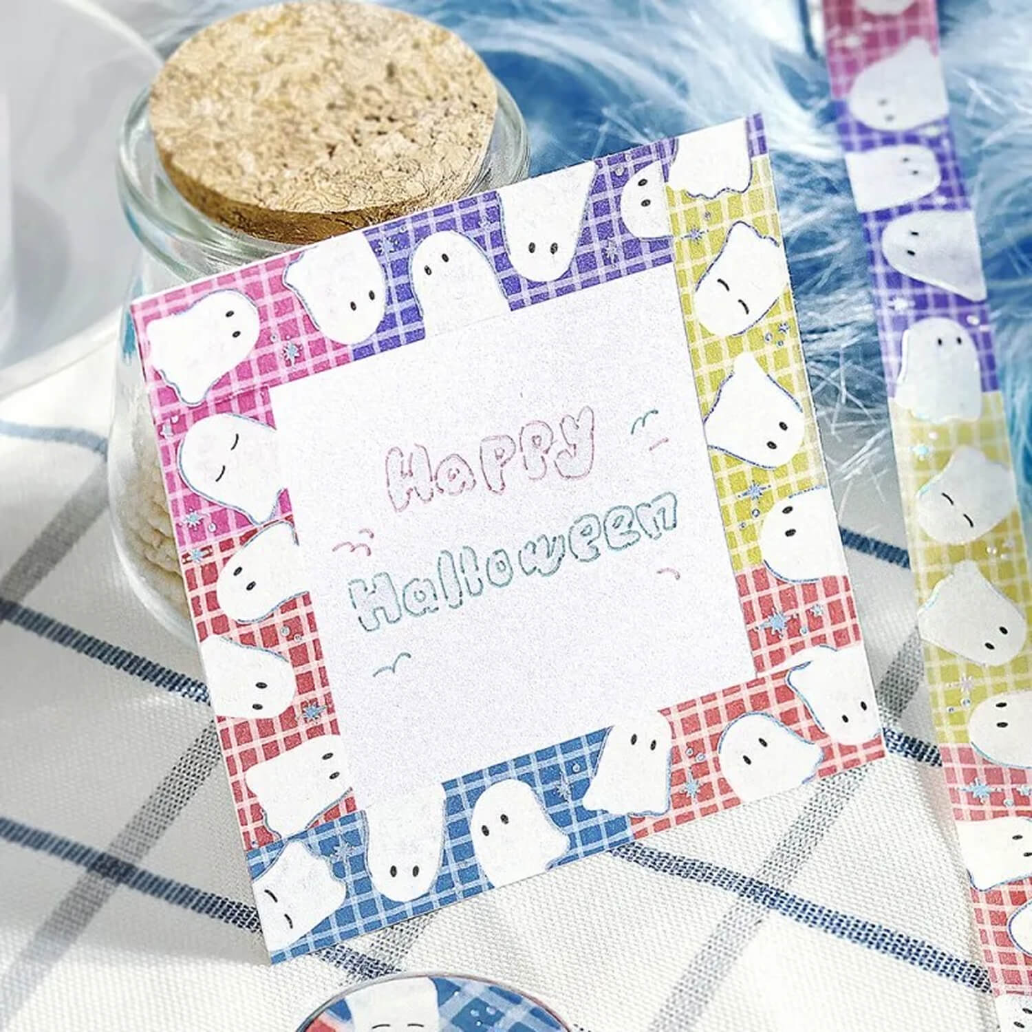 BGM Life Foil Washi Tape 15mm - Colorful Ghosts