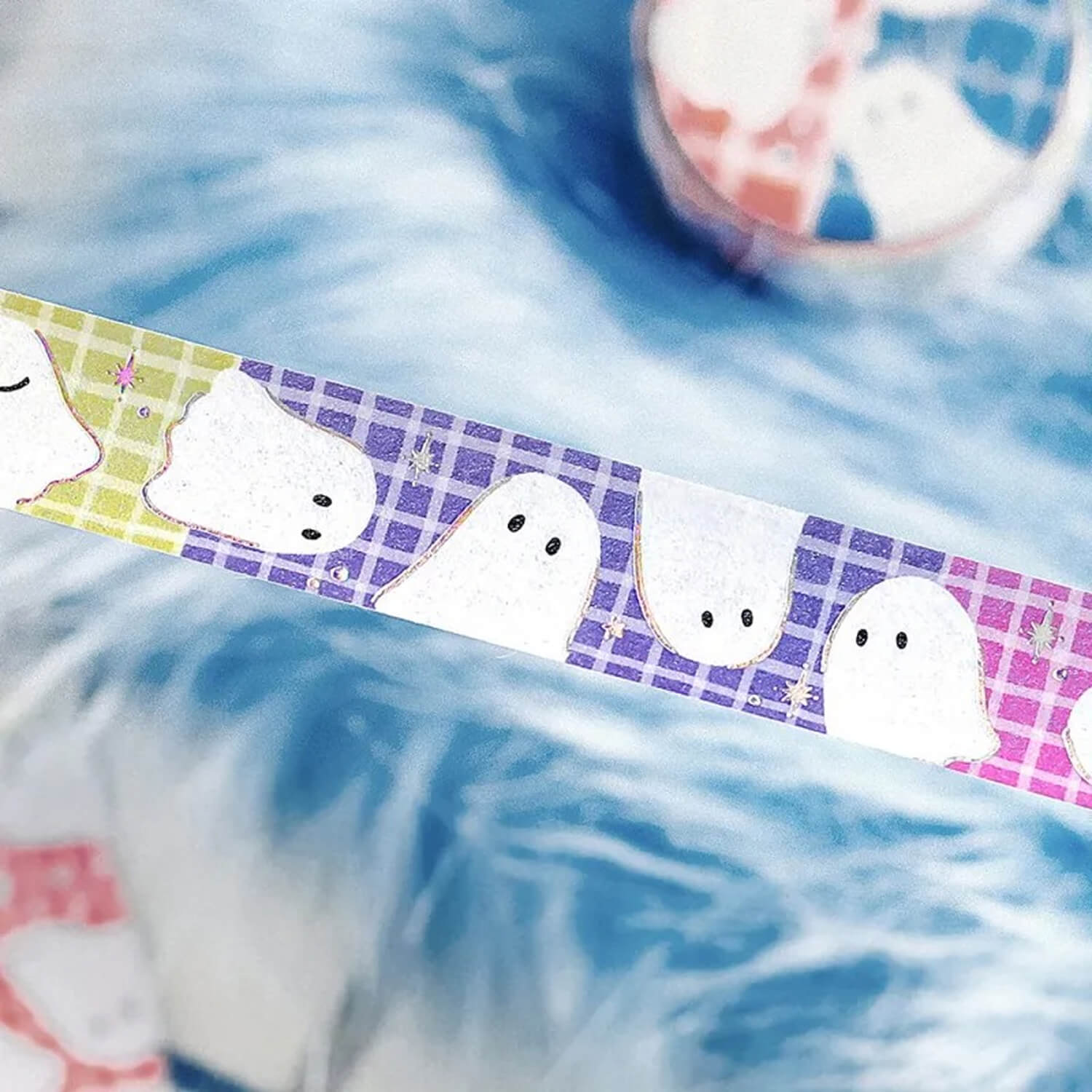 BGM Life Foil Washi Tape 15mm - Colorful Ghosts