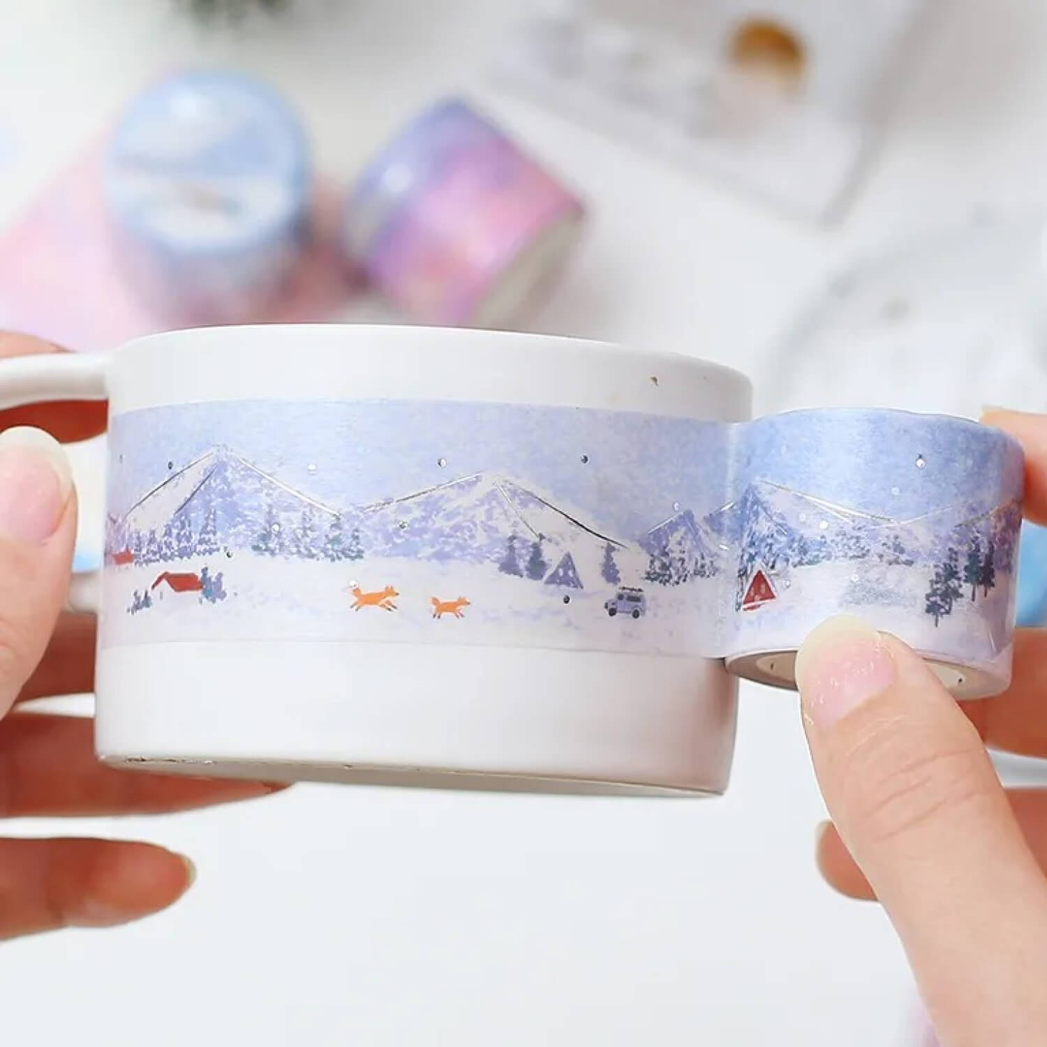 BGM Masking Tape – Pointillism Snow Mountain