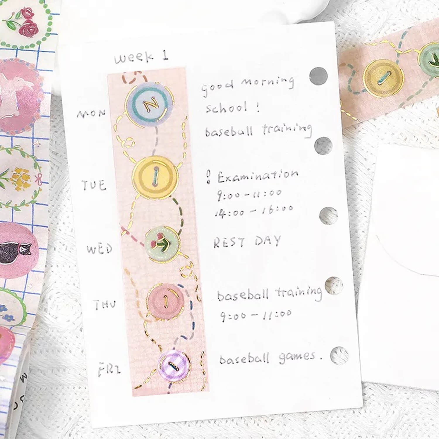 BGM Washi Tape – Life - Color Buttons