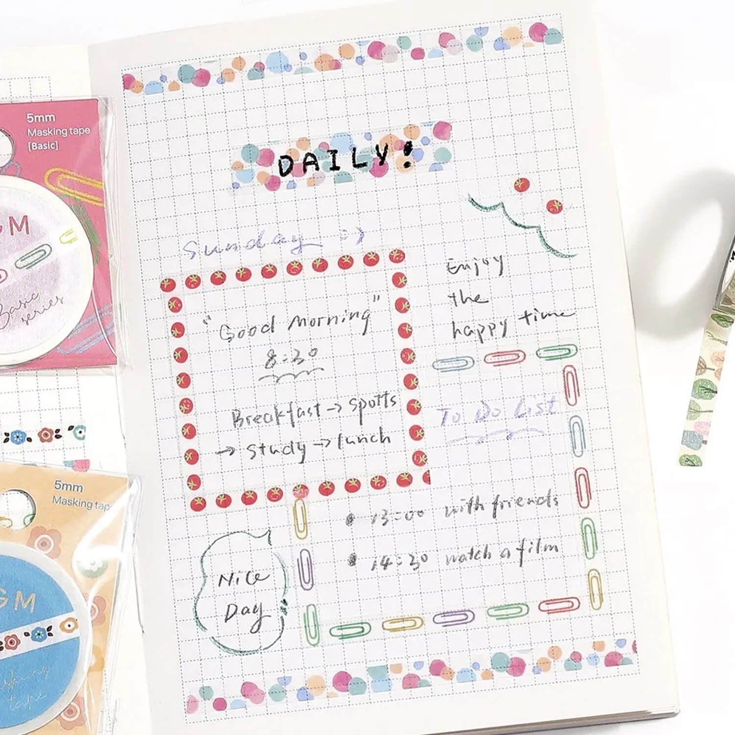 BGM Washi Tape – Life 5mm - Clip
