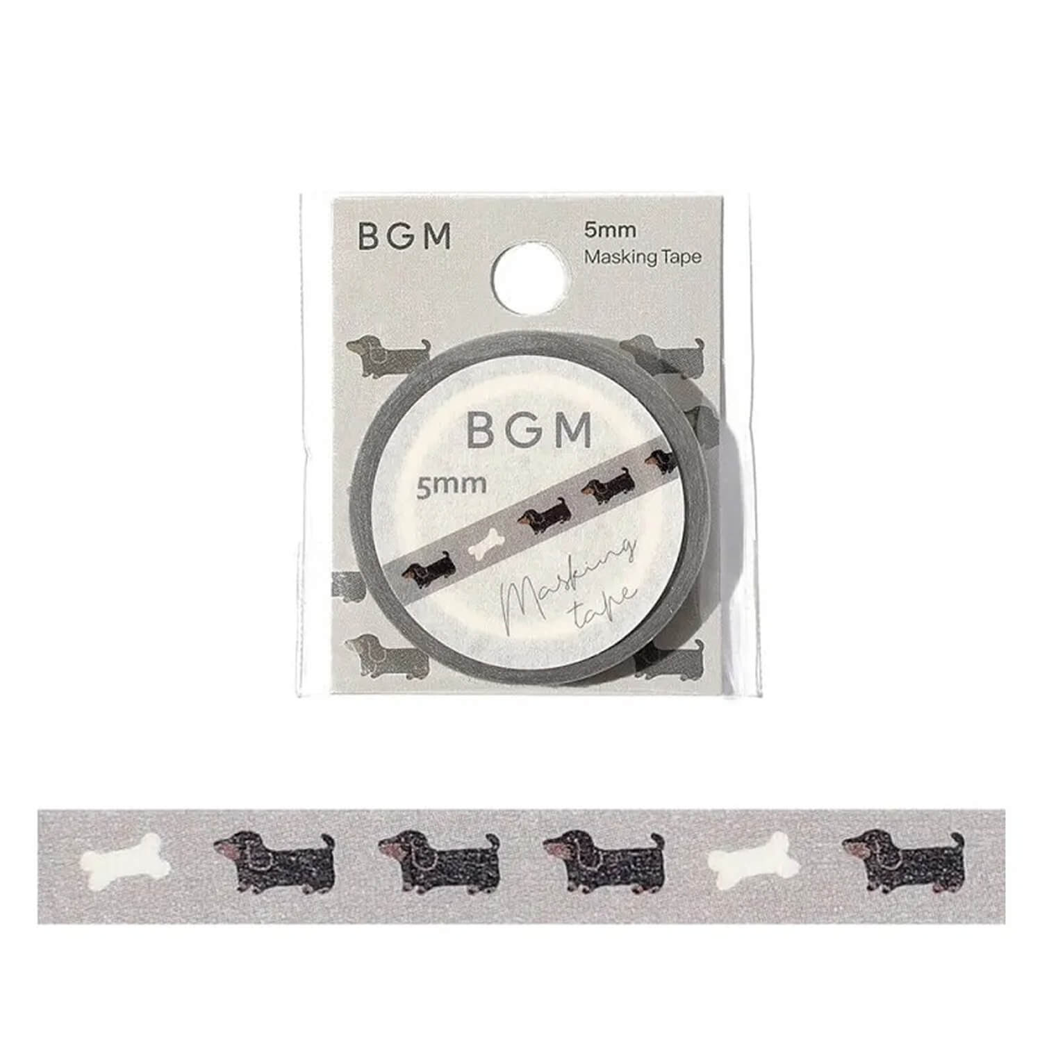 BGM Washi Tape – Life 5mm - Dachshund