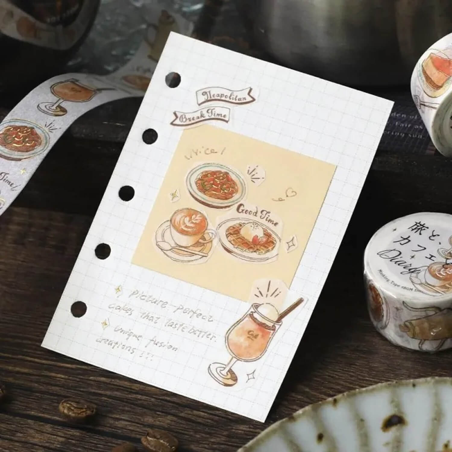 BGM Washi Tape – Travel, Café & Diary