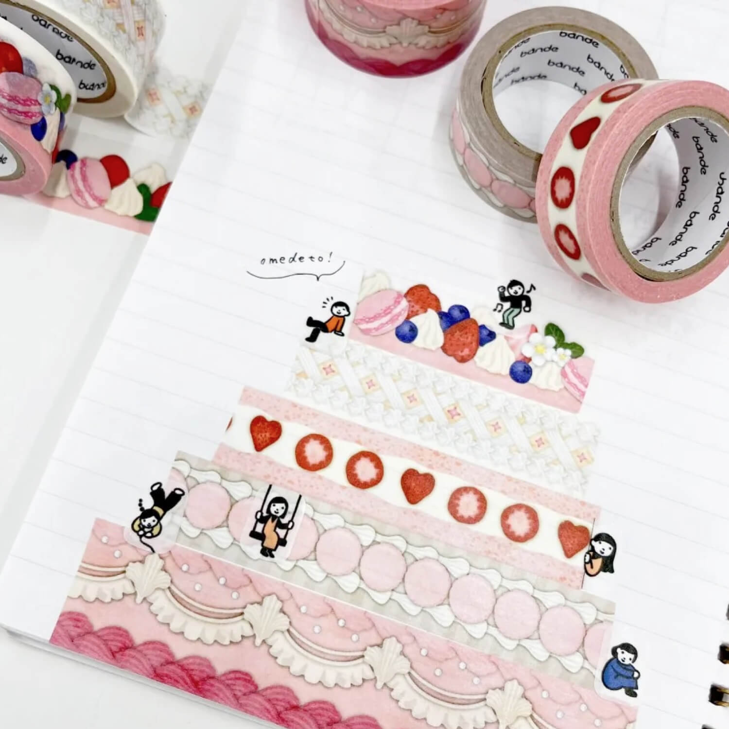 Bande Stick Masking Tape Set – Berry Cake