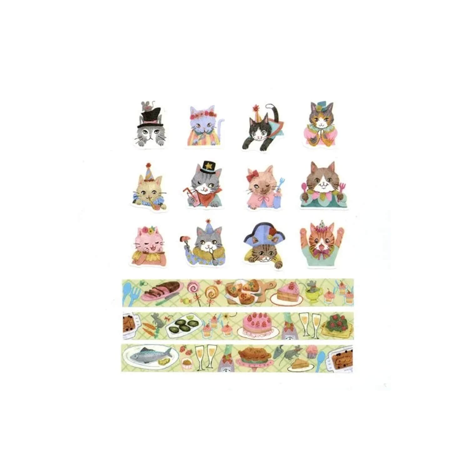 Bande Washi Tape Sticker Roll – Cat Party