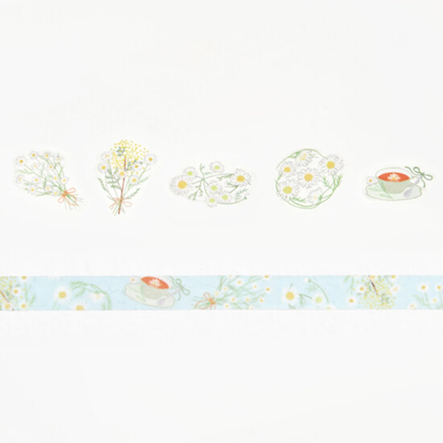 Bande Washi Tape Sticker Roll – Chamomile Flower