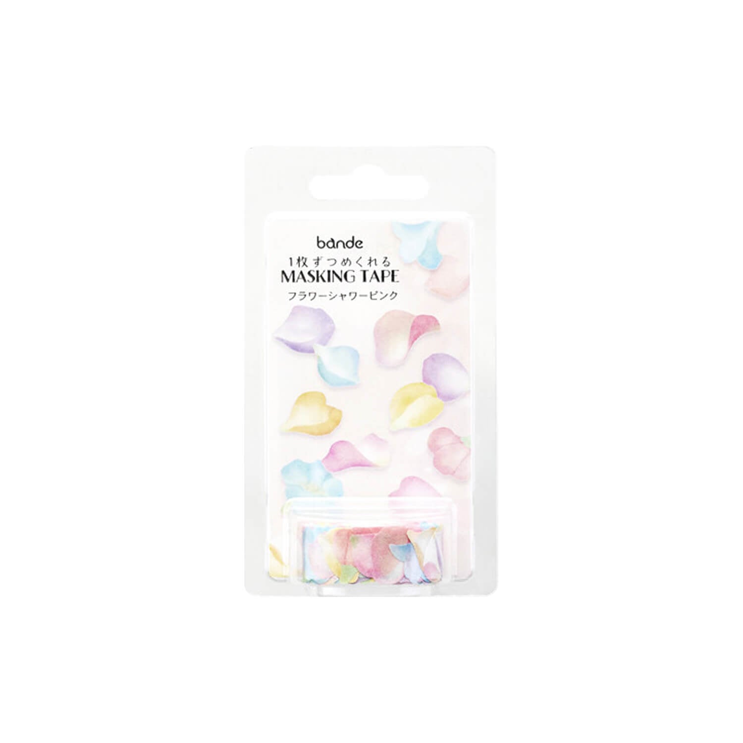 Bande Washi Tape Sticker Roll – Flower Shower (Pink)