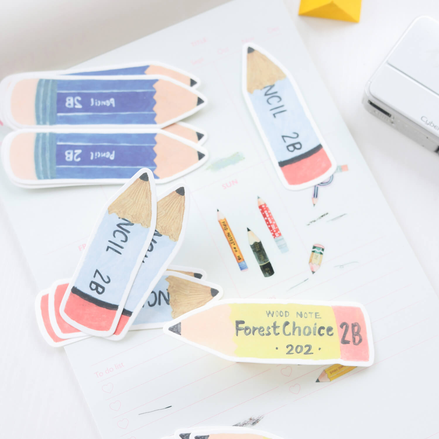 Bieguan Double-Sided Memo Set - 2B Pencil