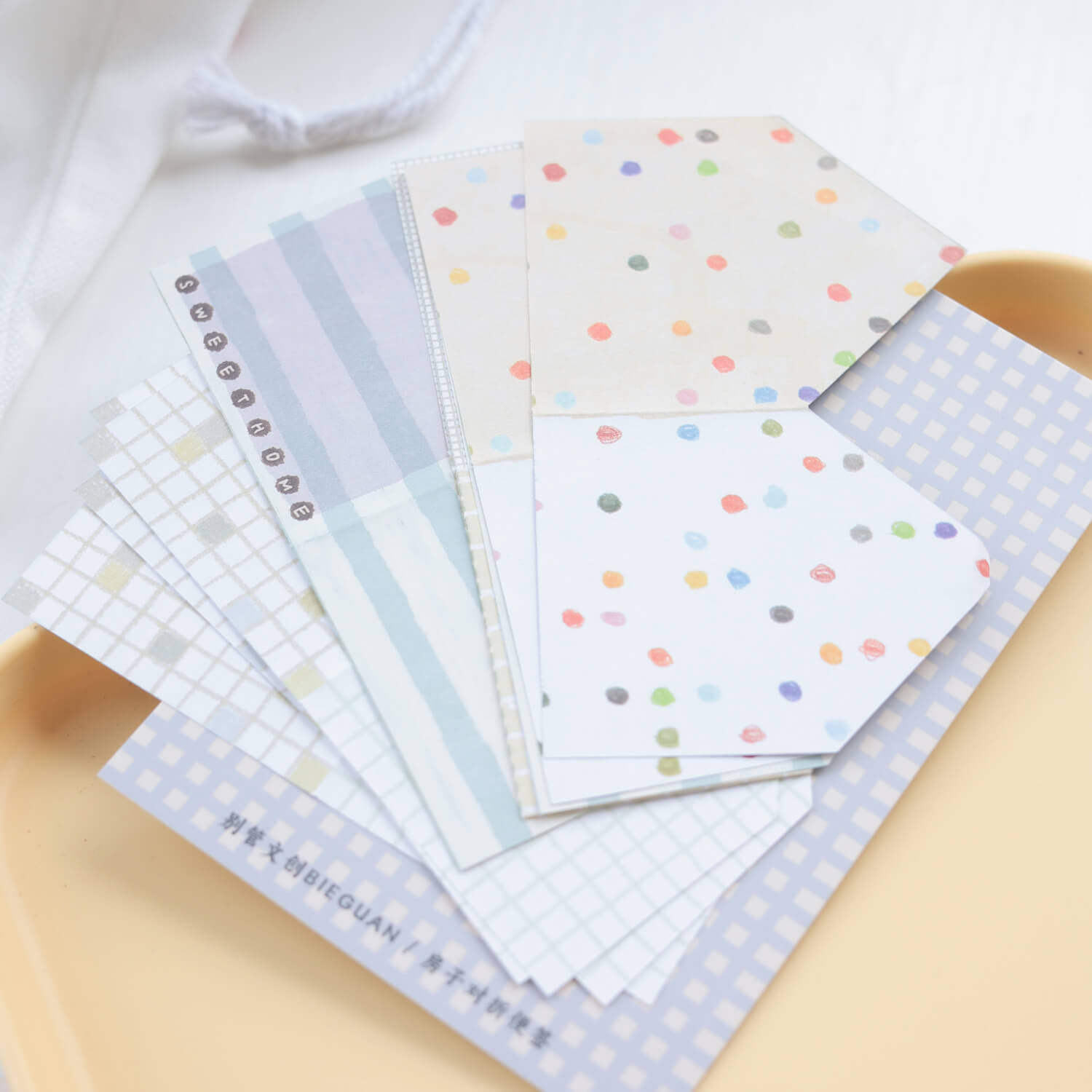 Bieguan Foldable Memo Pad - Houses