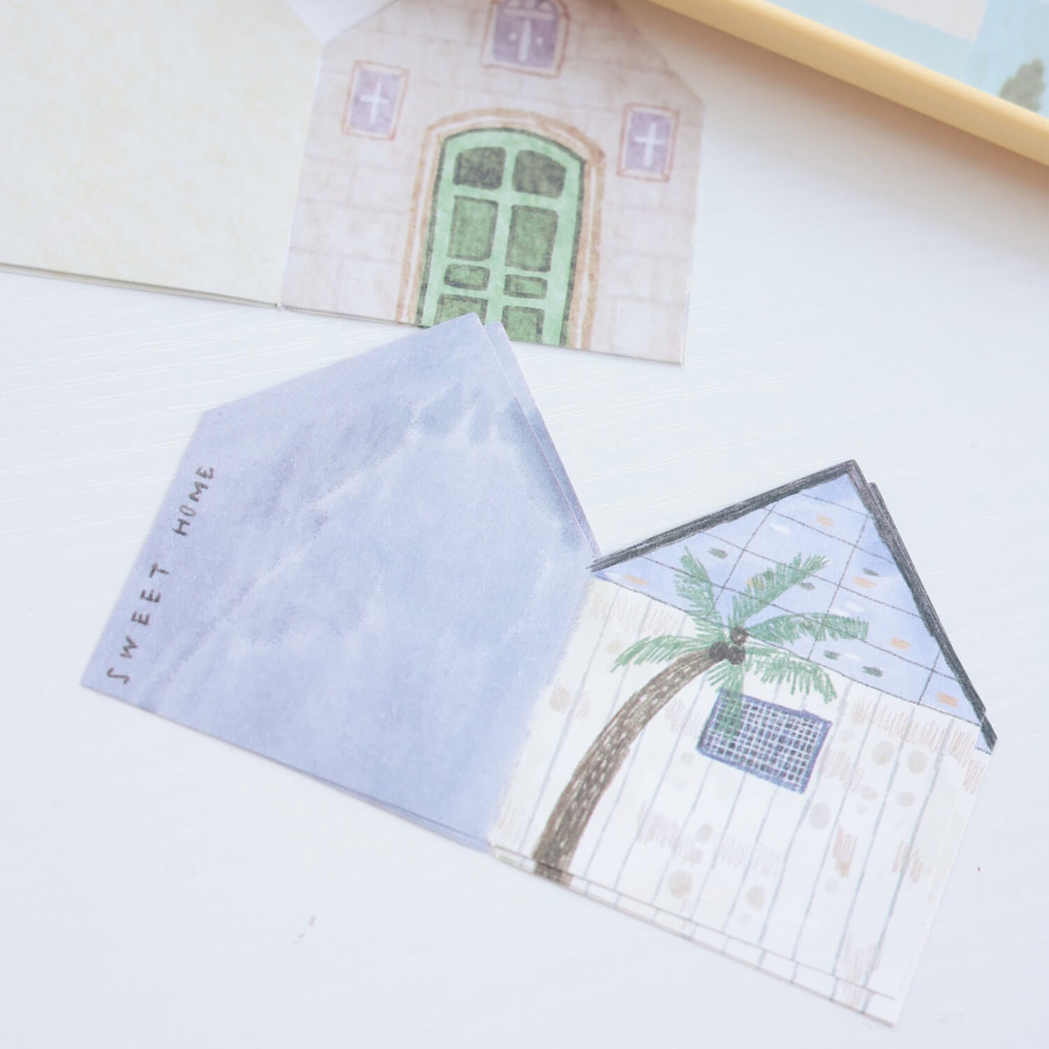 Bieguan Foldable Memo Pad - Houses