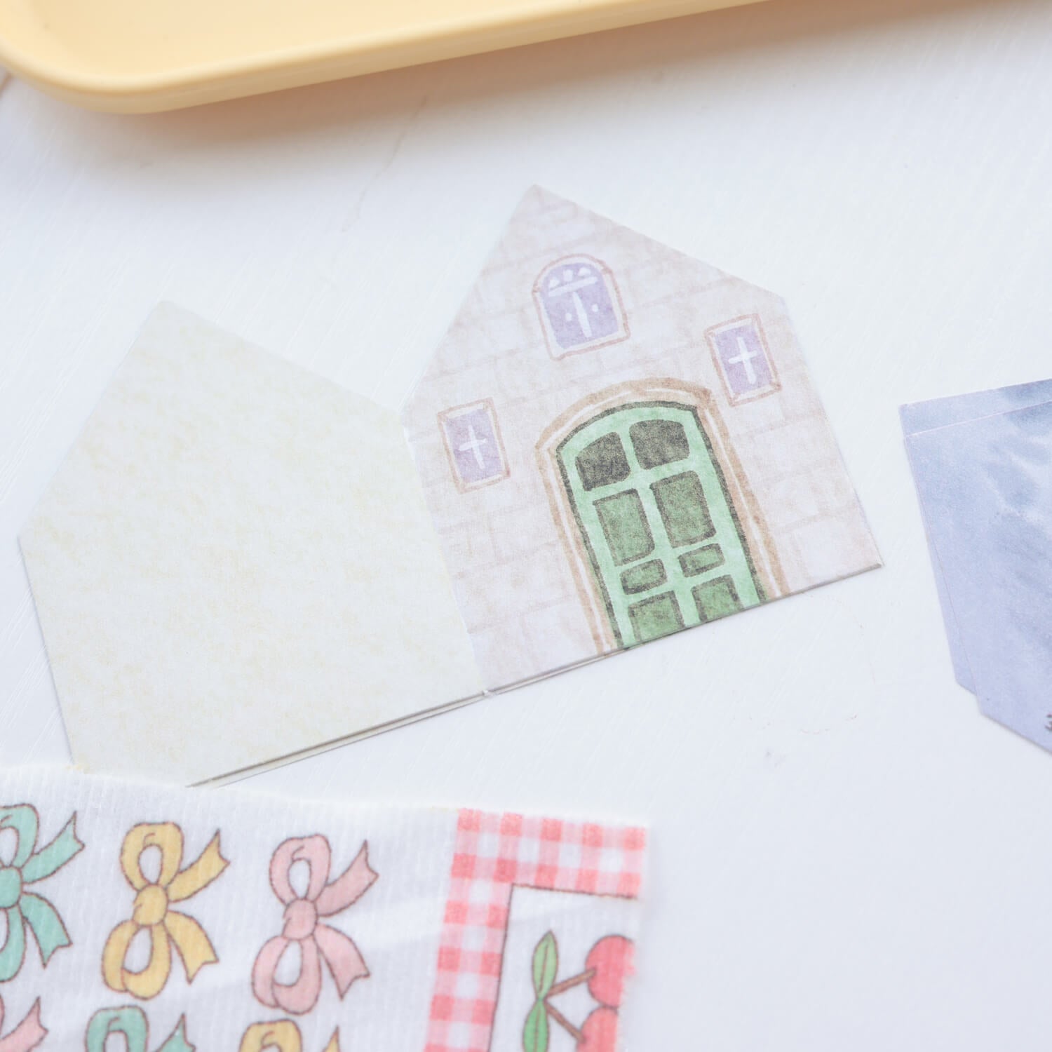 Bieguan Foldable Memo Pad - Houses