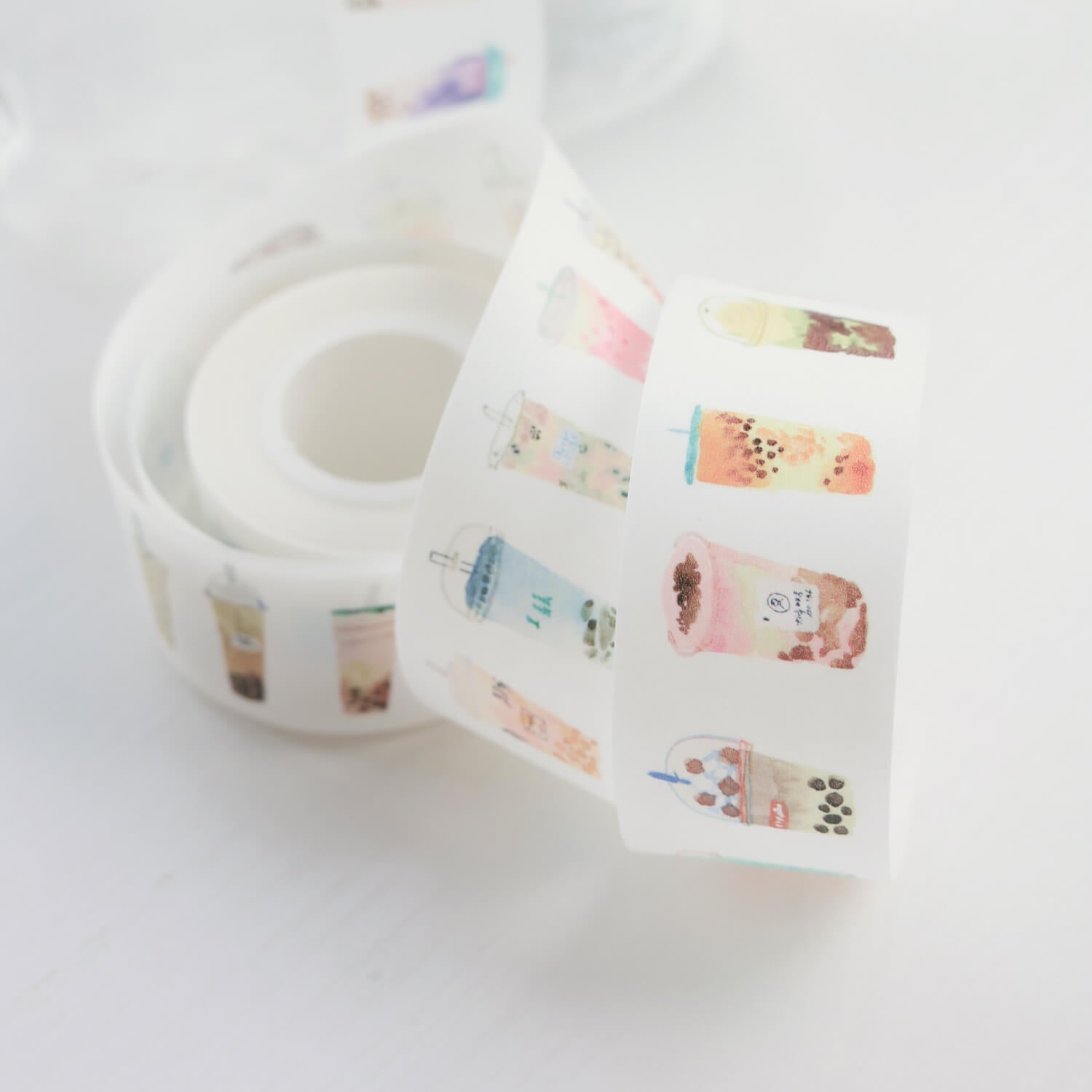 Bieguan Kiss Cut Masking Tape - Boba Tea