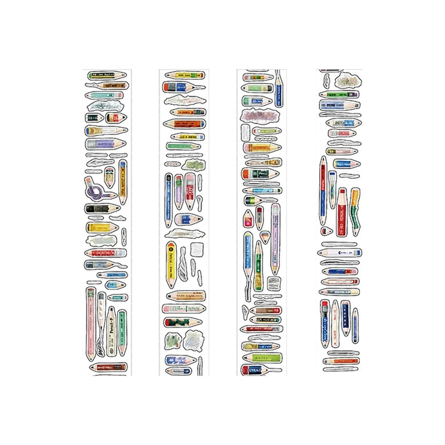Bieguan Kiss Cut Masking Tape - Pencil