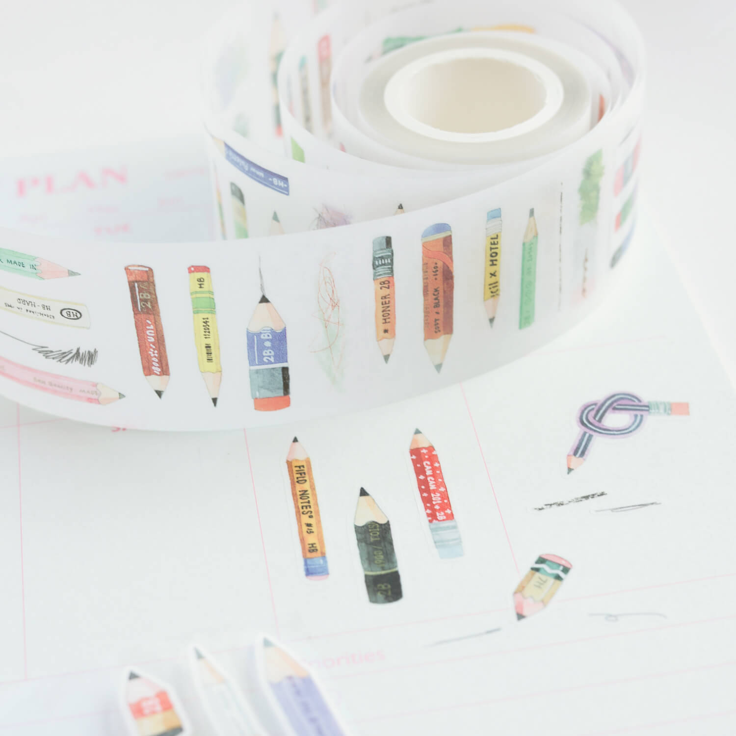 Bieguan Kiss Cut Masking Tape - Pencil