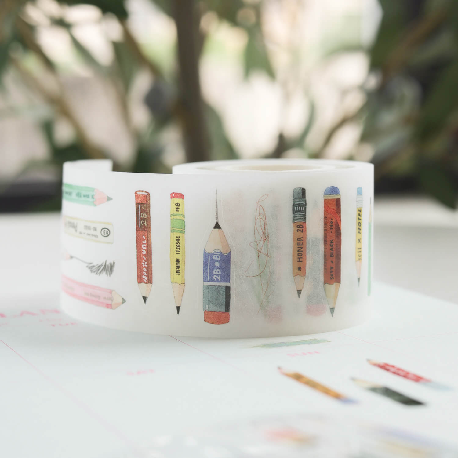 Bieguan Kiss Cut Masking Tape - Pencil