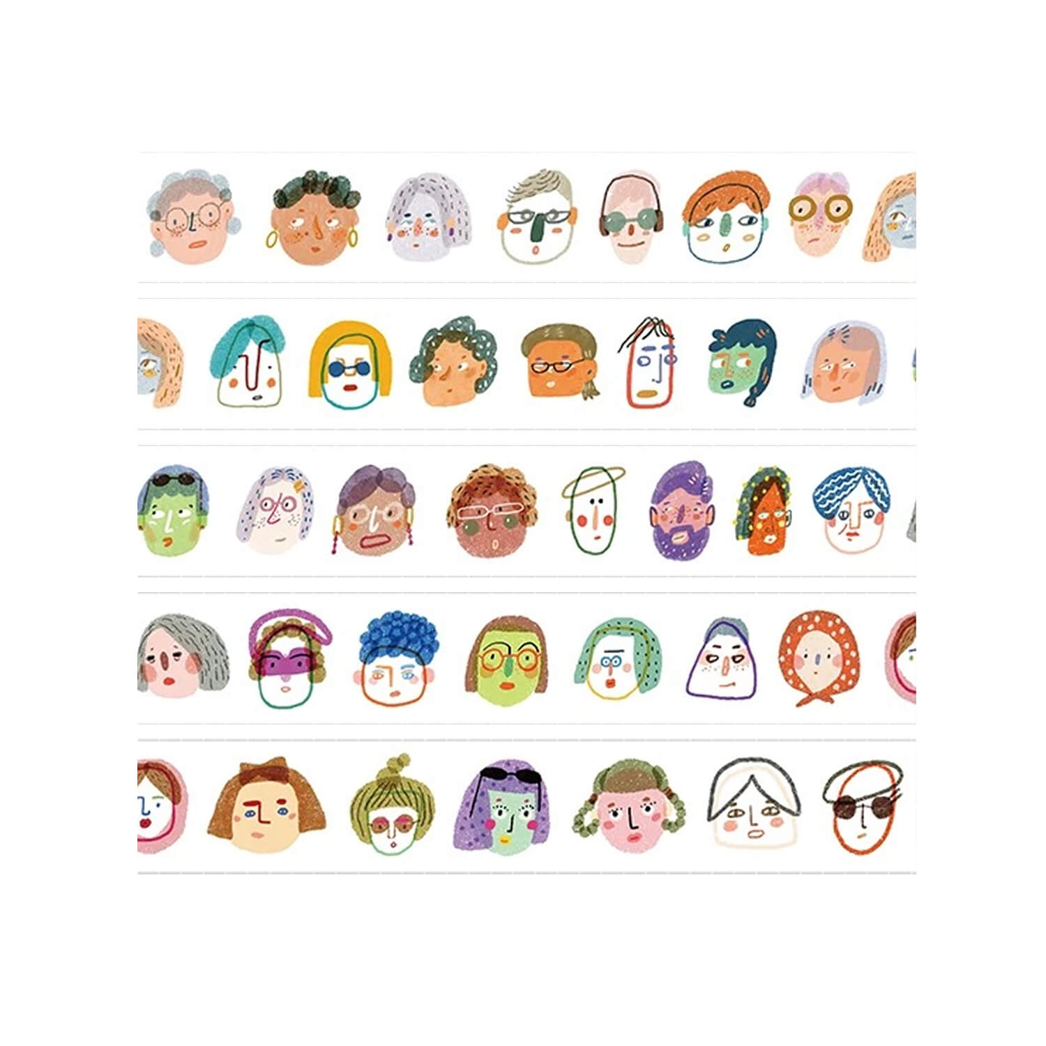 Bieguan Kiss Cut Masking Tape - Portrait