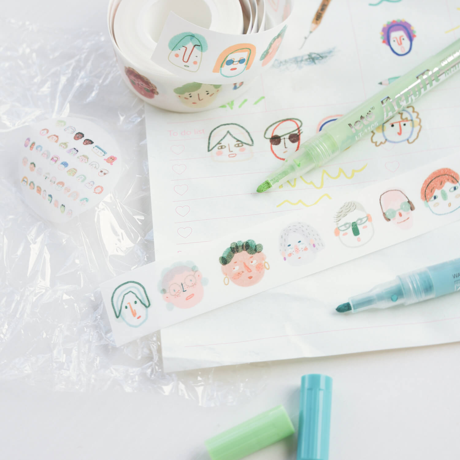 Bieguan Kiss Cut Masking Tape - Portrait