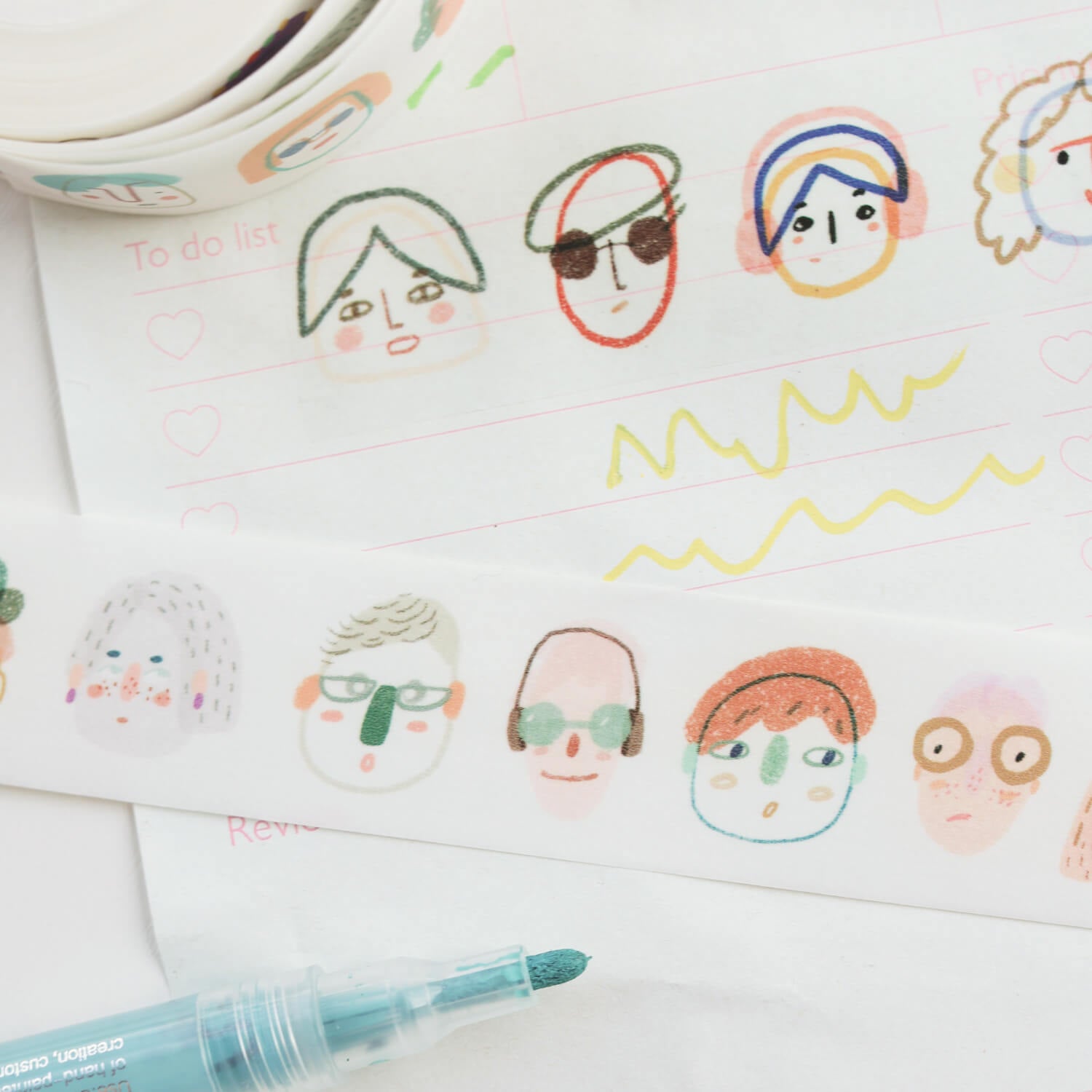 Bieguan Kiss Cut Masking Tape - Portrait