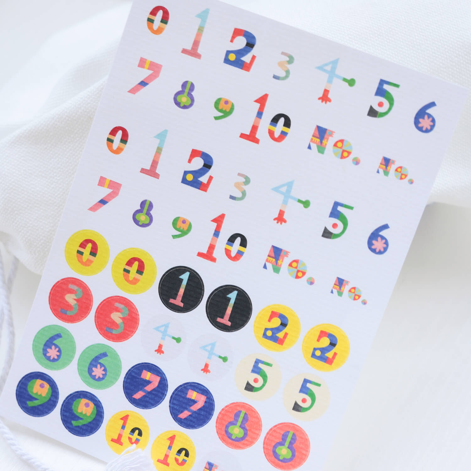 Bieguan Sticker Sheet - Number