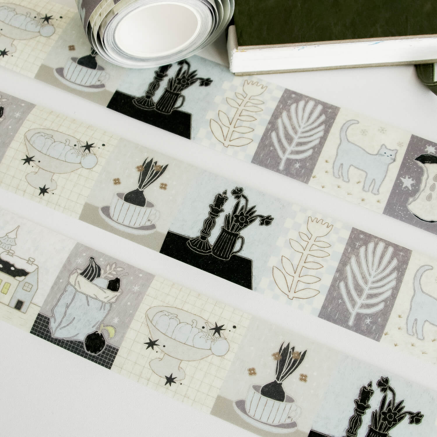 Blue Semi Glitter Masking Tape - First Snow