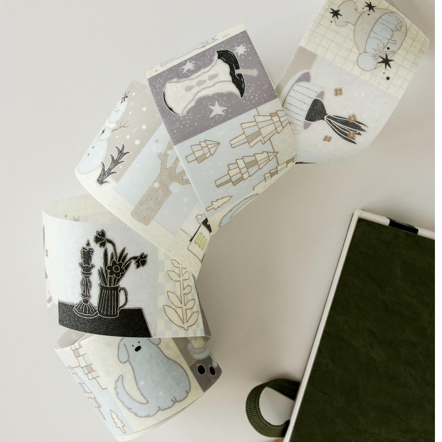Blue Semi Glitter Masking Tape - First Snow