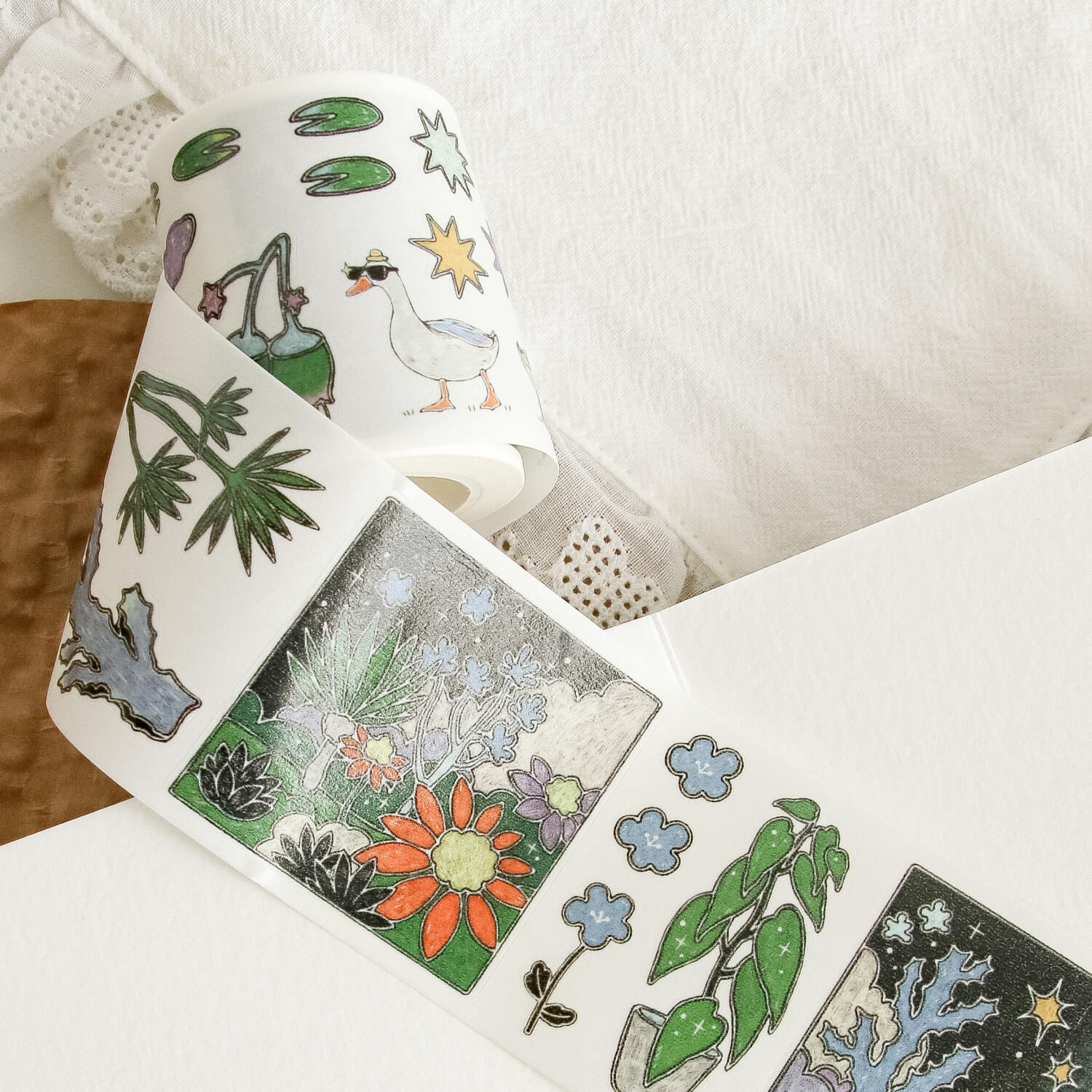 Blue Semi Kiss Cut Washi Tape - Blue Home