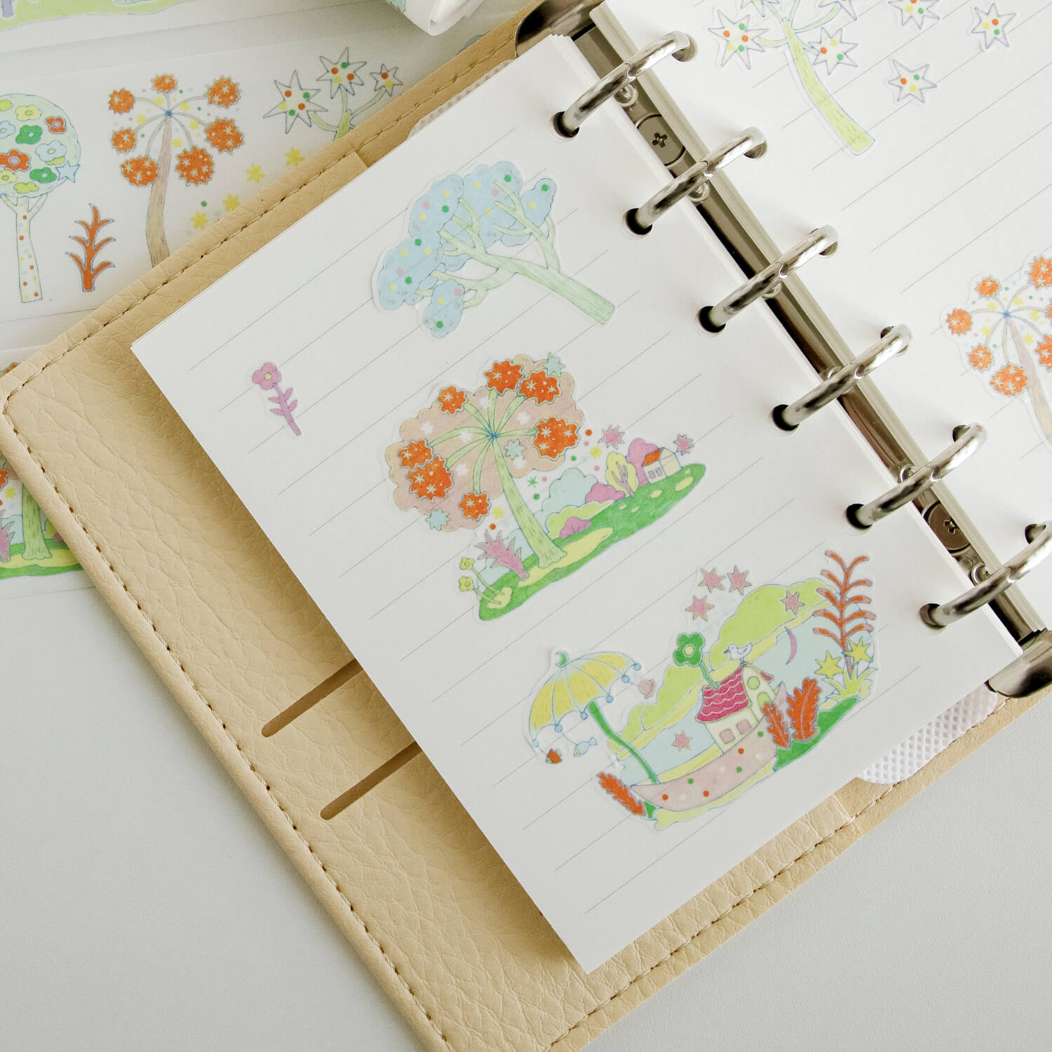 Blue Semi Kiss Cut Washi Tape - Little Forest