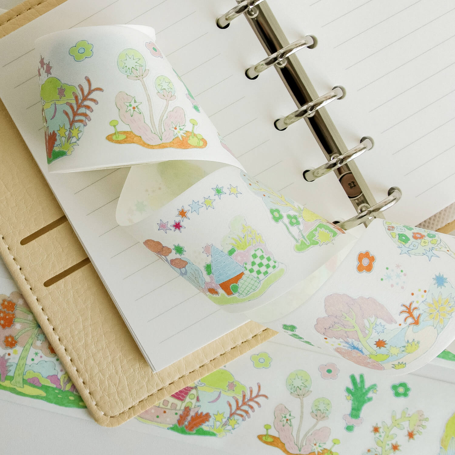 Blue Semi Kiss Cut Washi Tape - Little Forest