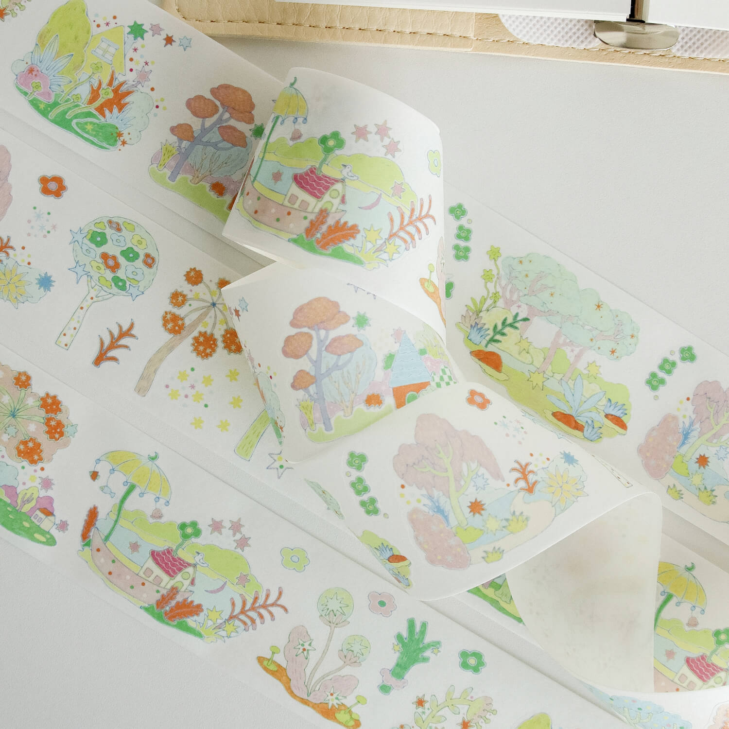 Blue Semi Kiss Cut Washi Tape - Little Forest