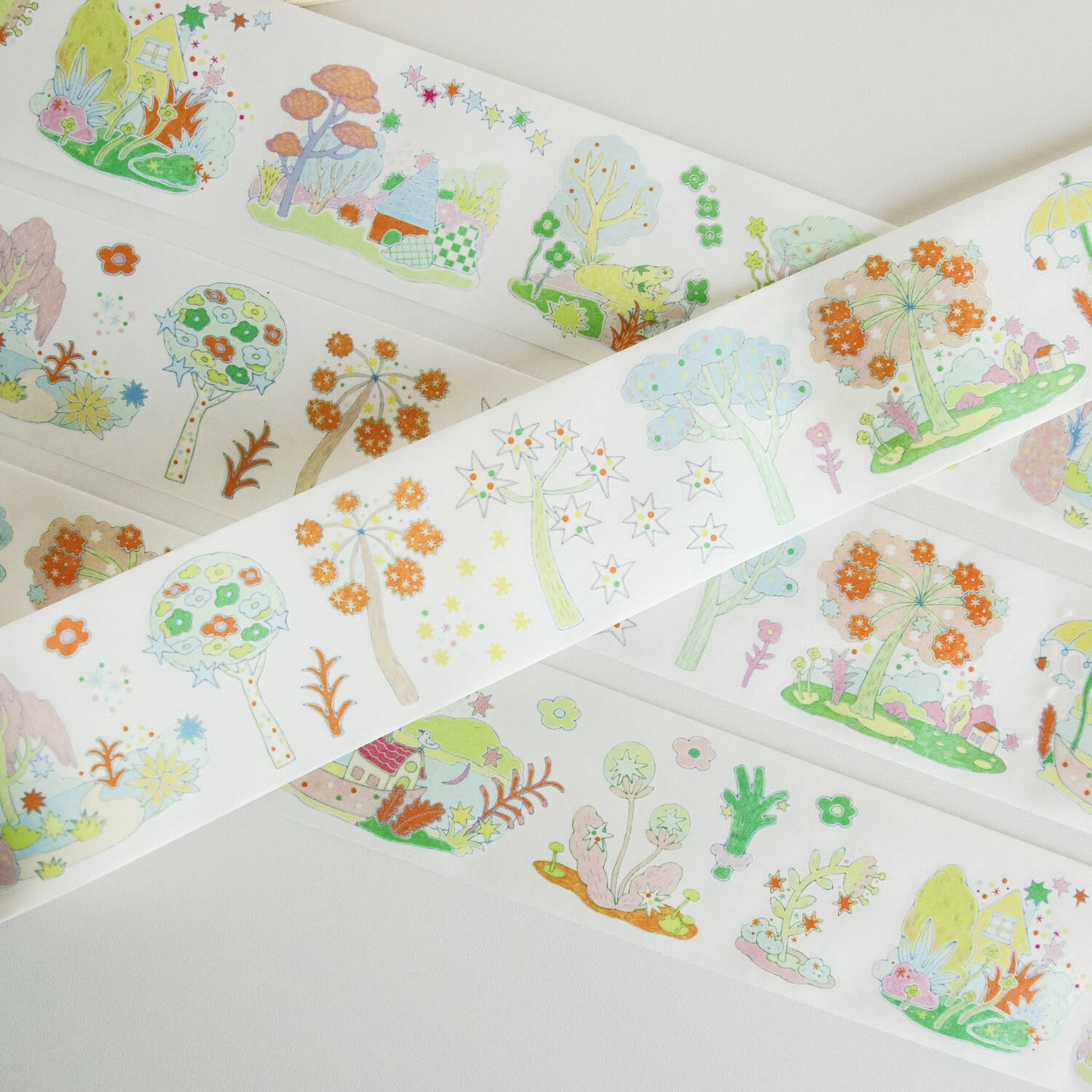 Blue Semi Kiss Cut Washi Tape - Little Forest