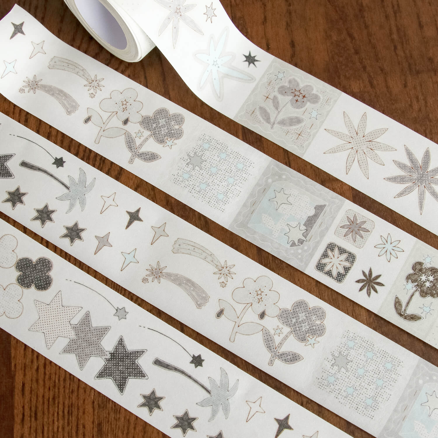Blue Semi Kiss Cut Washi Tape - Star
