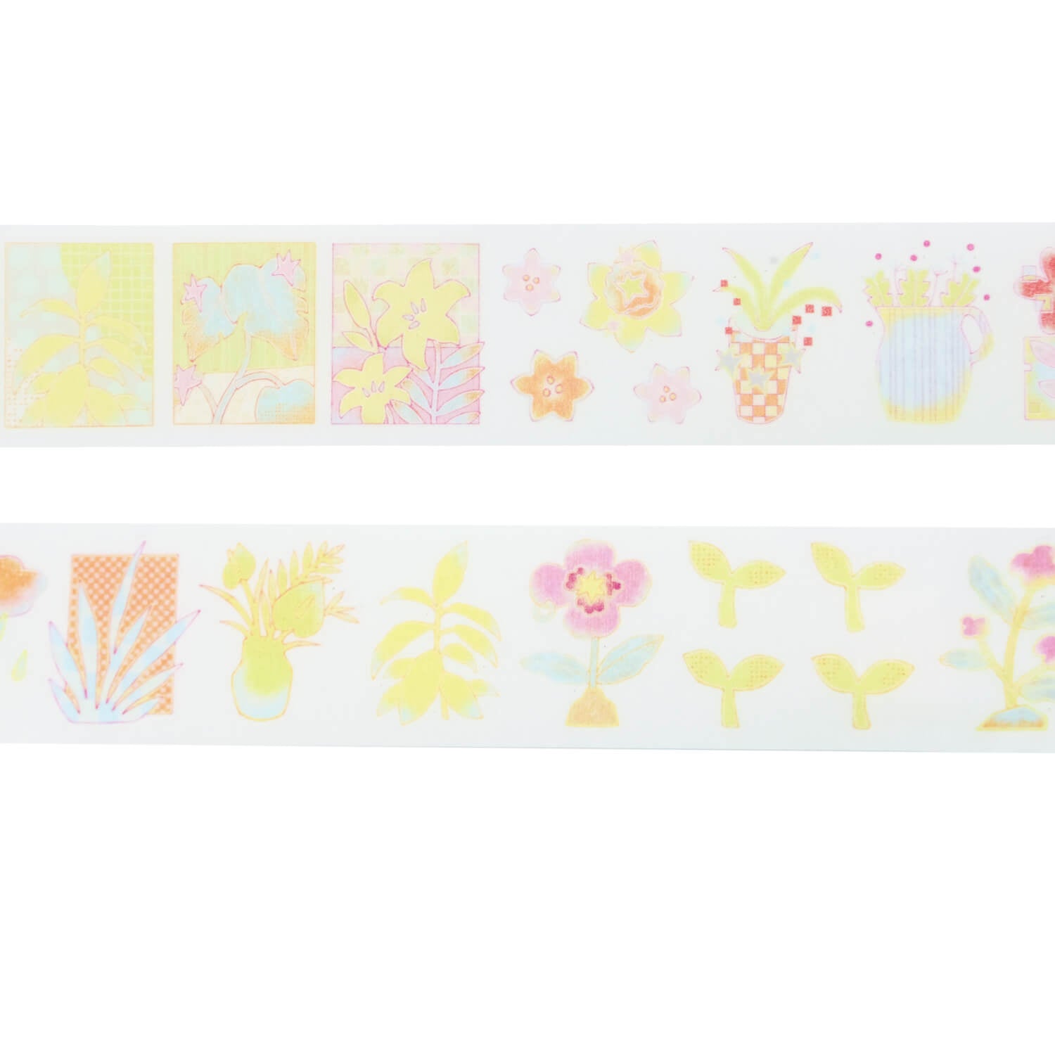 Blue Semi Kiss cut Masking Tape-Floral Dreamscape